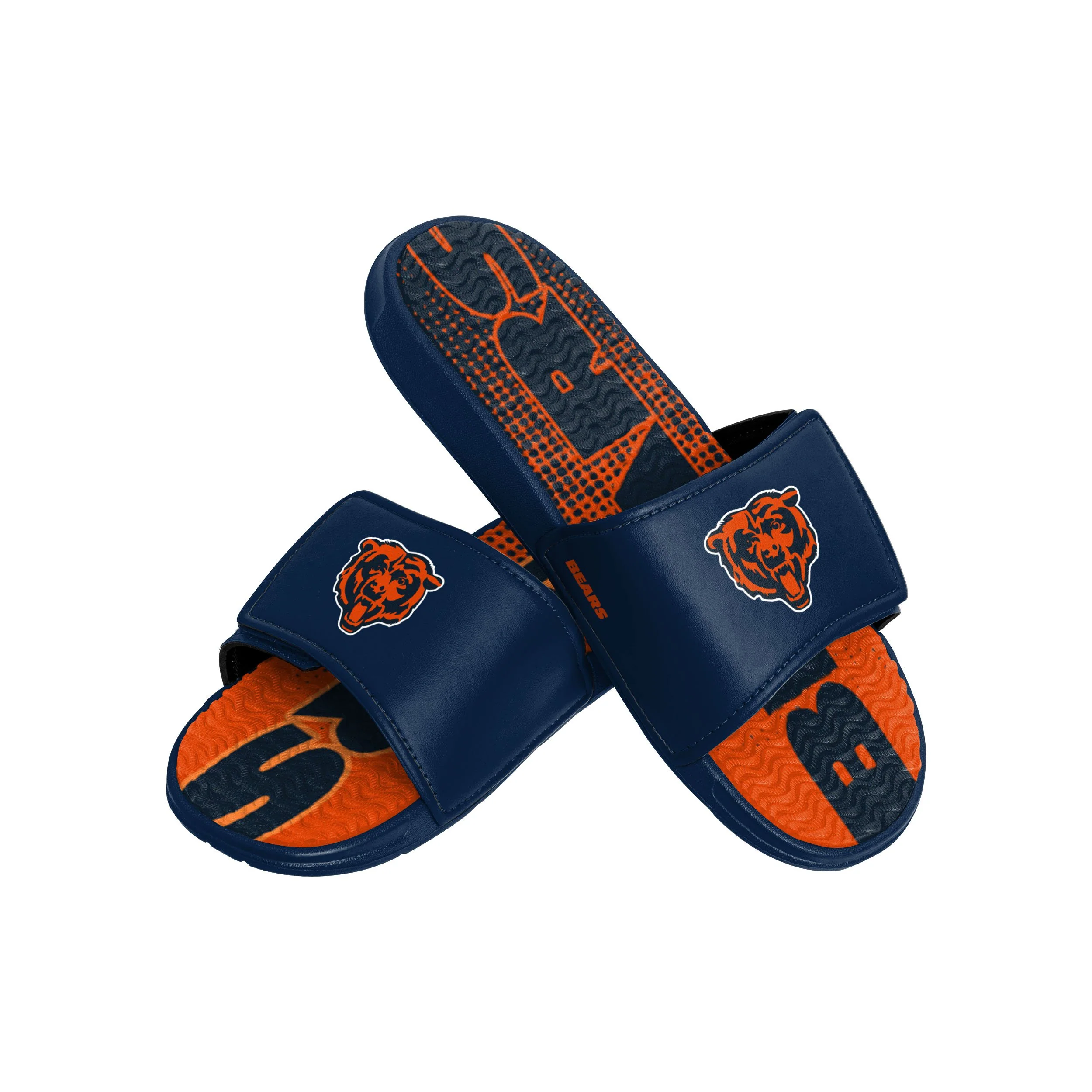 Chicago Bears NFL Mens Gradient Wordmark Gel Slide