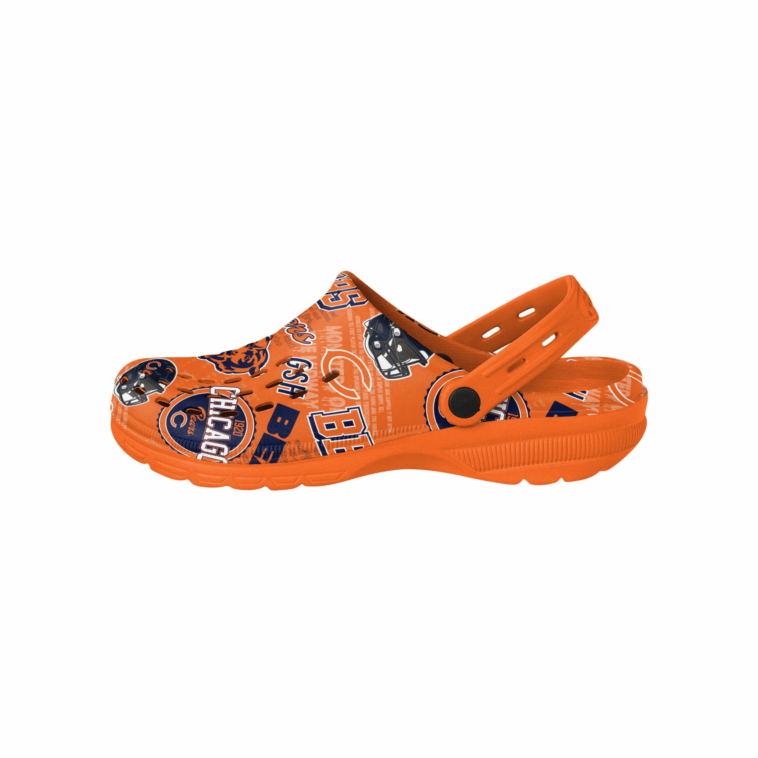 Chicago Bears NFL Mens Historic Print Clog With Strap - Image 2