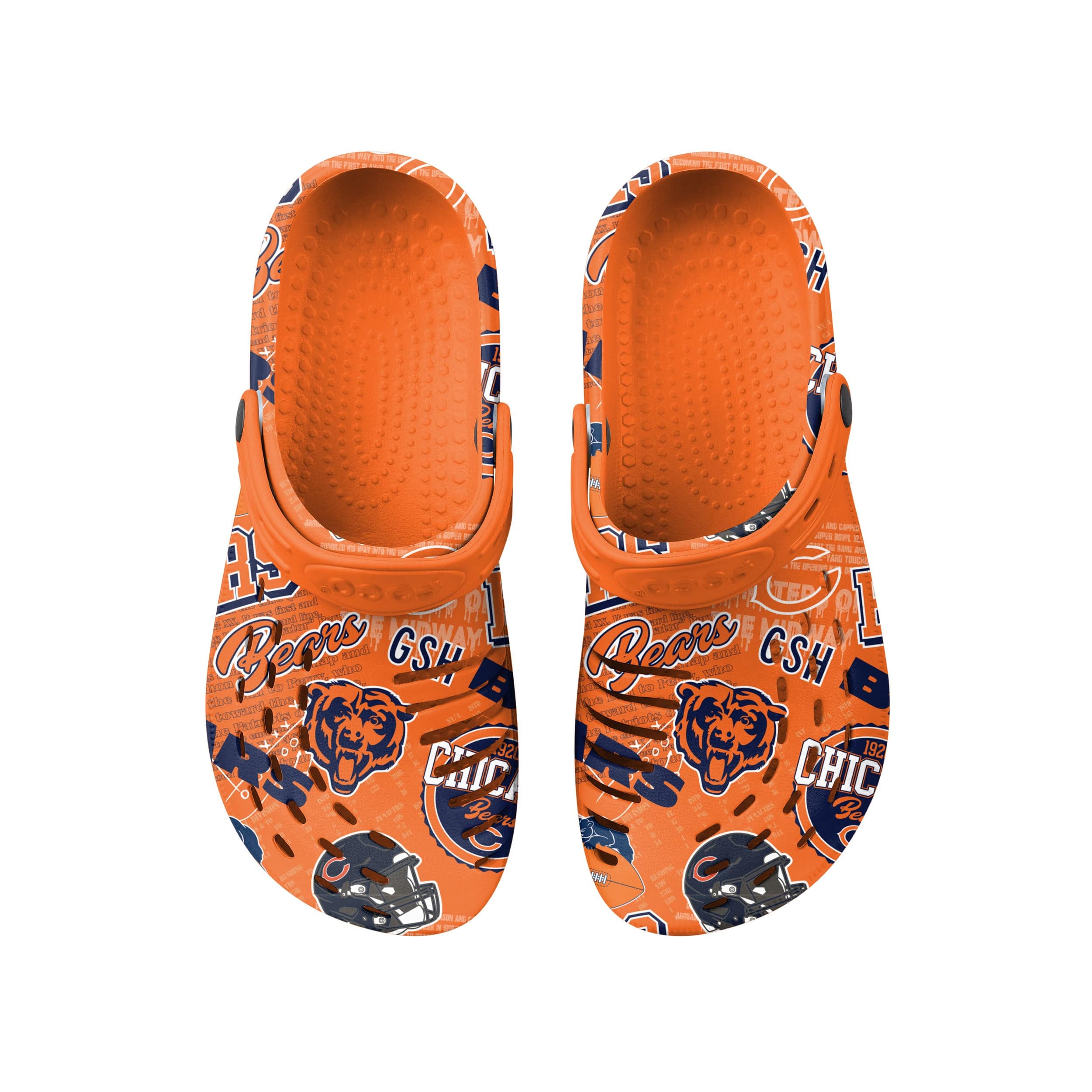 Chicago Bears NFL Mens Historic Print Clog With Strap - Image 4