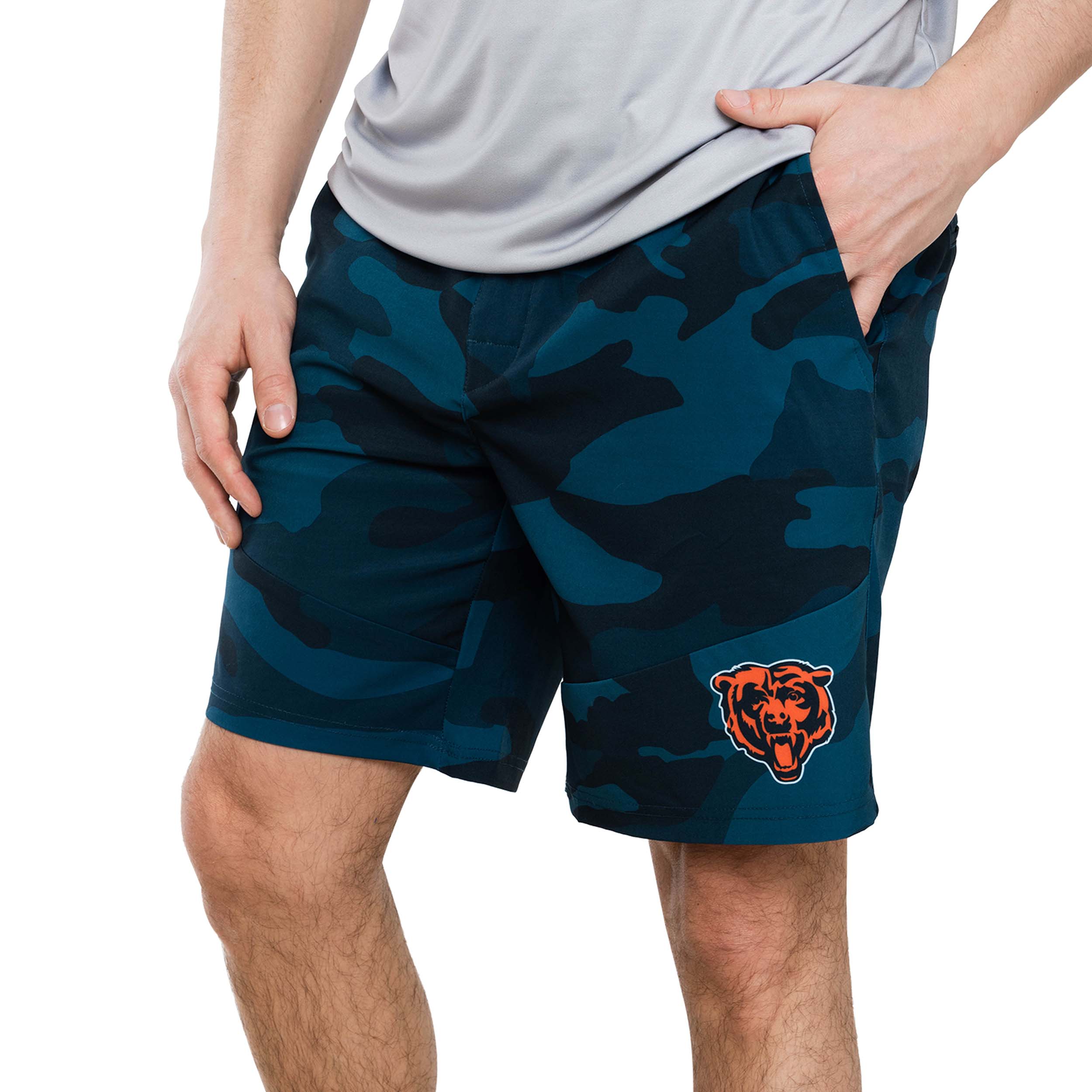 Chicago Bears NFL Mens Nightcap Camo Walking Shorts - Image 2