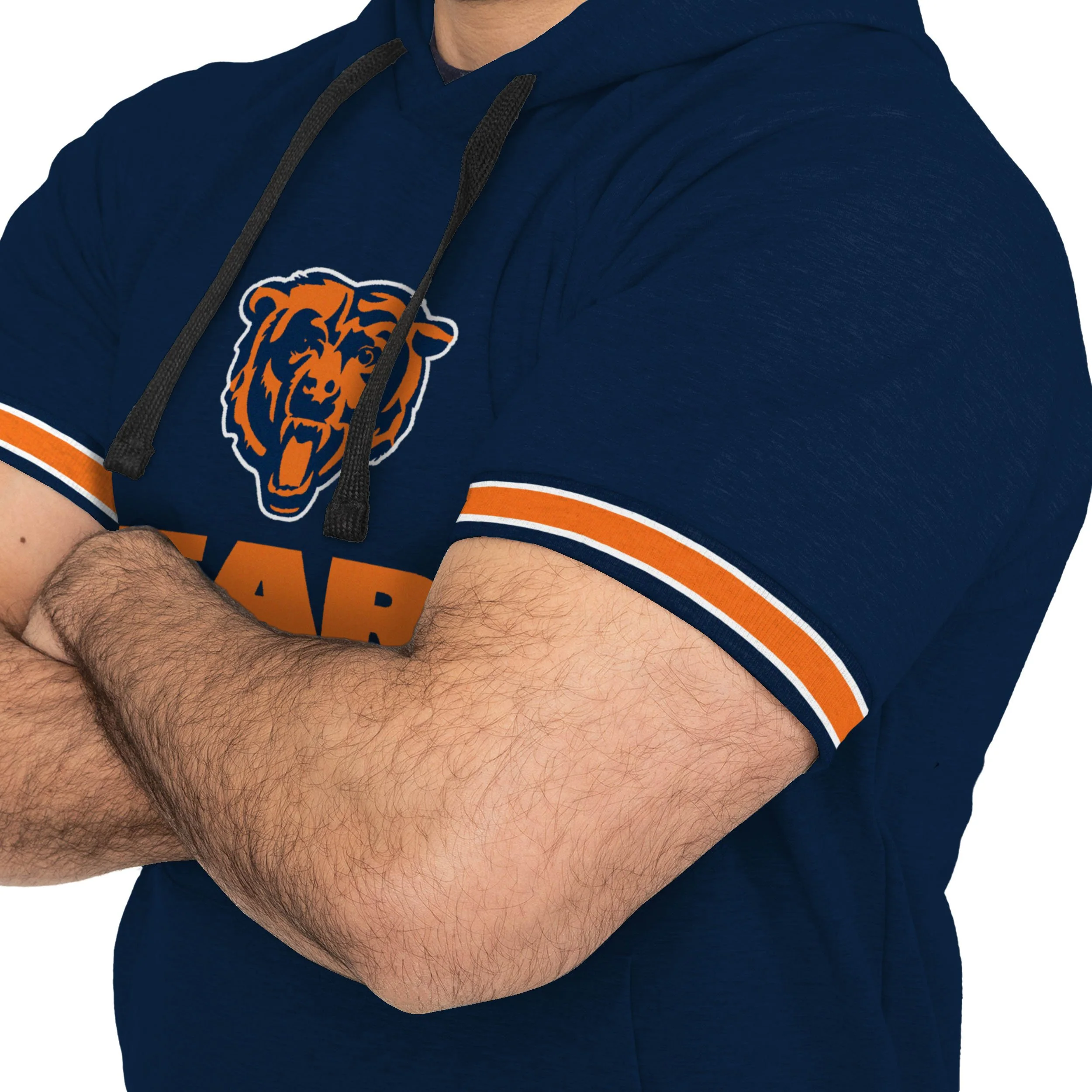 Chicago Bears NFL Mens Short Sleeve Hoodie - Image 3
