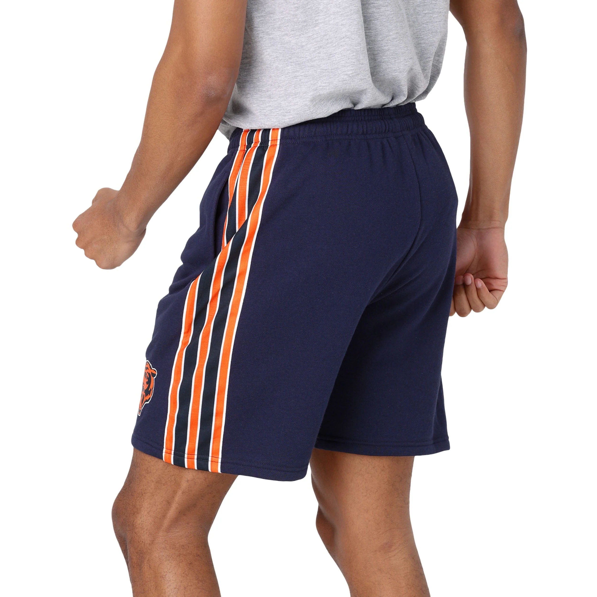 Chicago Bears NFL Mens Side Stripe Fleece Shorts - Image 2