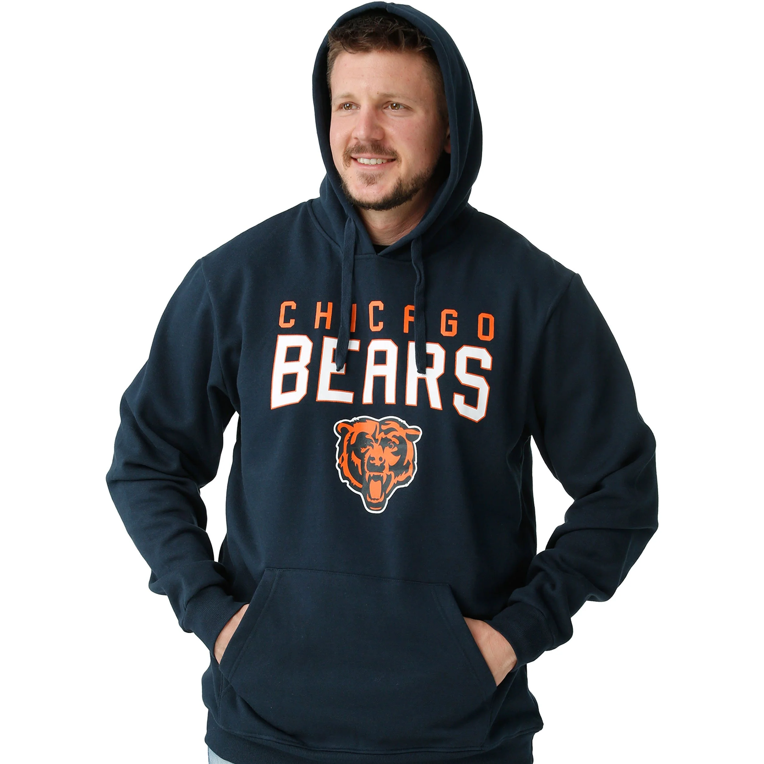 Chicago Bears NFL Mens Solid Hoodie - Image 2
