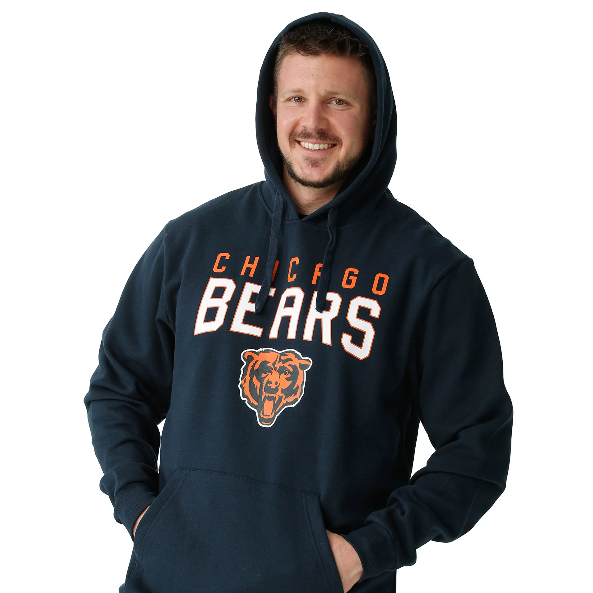 Chicago Bears NFL Mens Solid Hoodie - Image 3