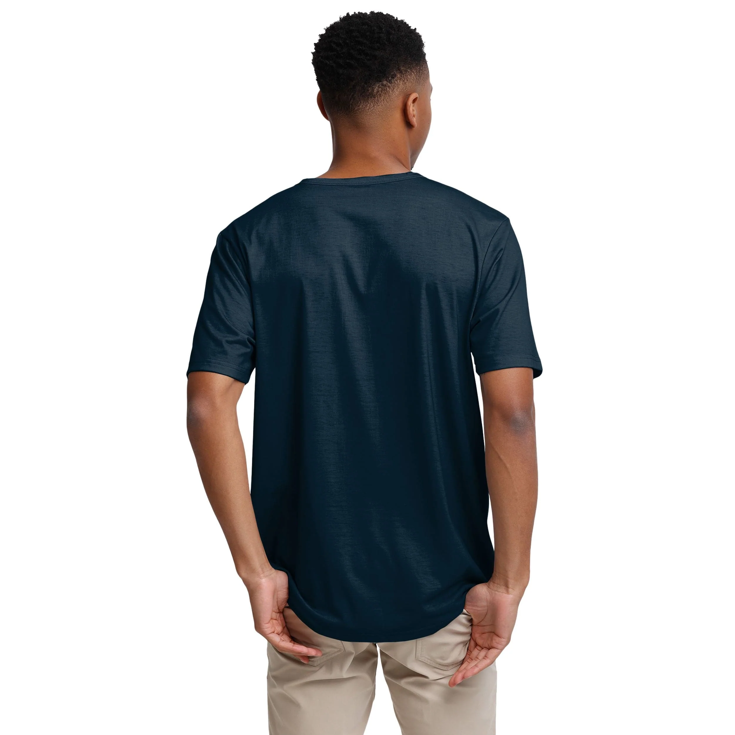 Chicago Bears NFL Mens Solid Team Logo Short Sleeve Henley - Image 3