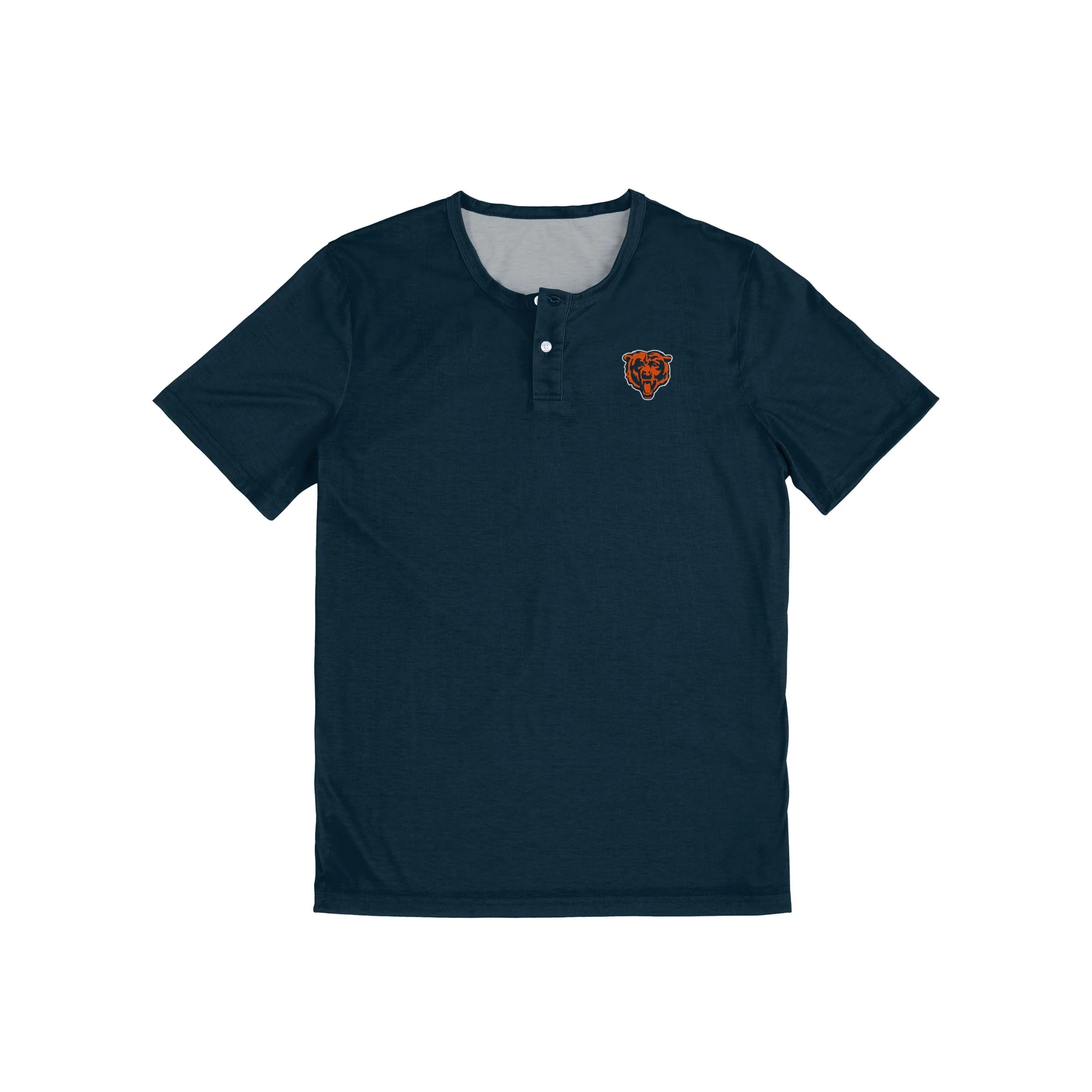 Chicago Bears NFL Mens Solid Team Logo Short Sleeve Henley - Image 4