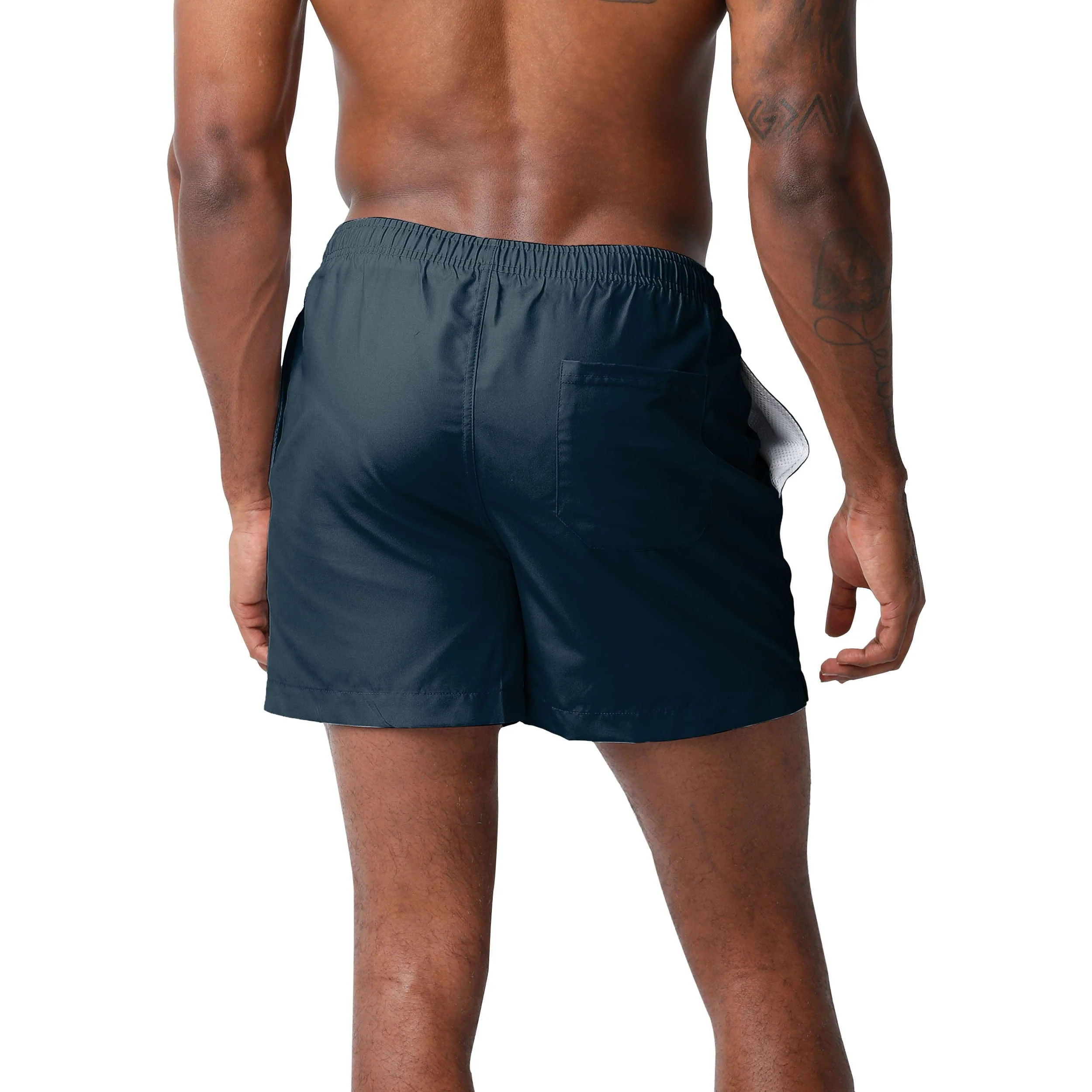 Chicago Bears NFL Mens Solid Wordmark 5.5" Swimming Trunks - Image 3