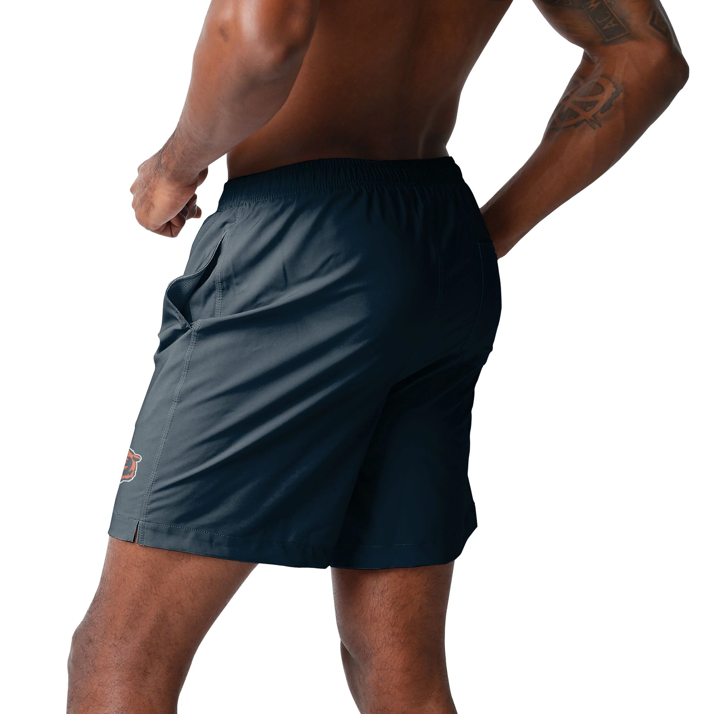 Chicago Bears NFL Mens Solid Wordmark Traditional Swimming Trunks - Image 3