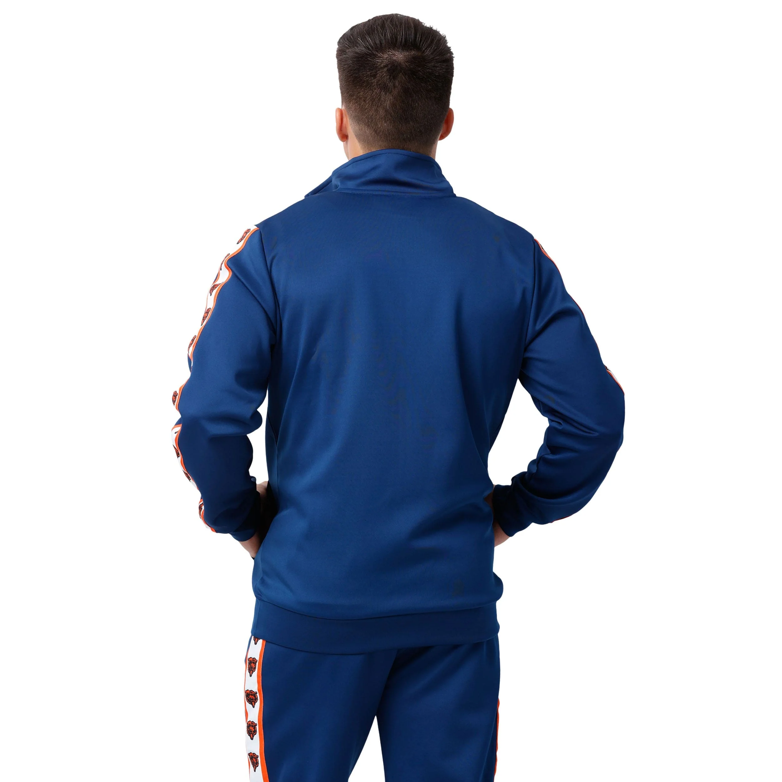 Chicago Bears NFL Mens Stripe Logo Track Jacket - Image 2