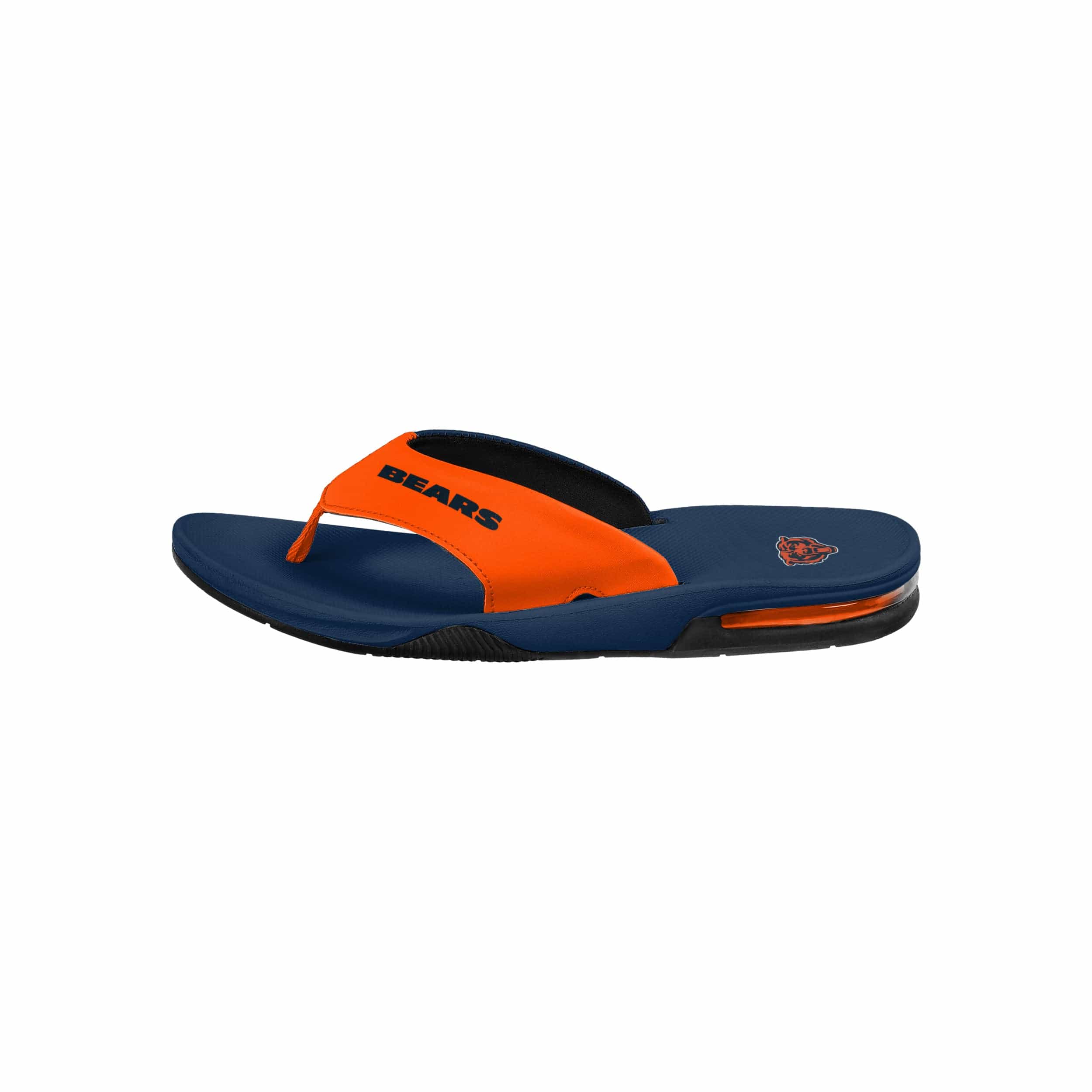 Chicago Bears NFL Mens Team Color Contour Flip Flops - Image 5