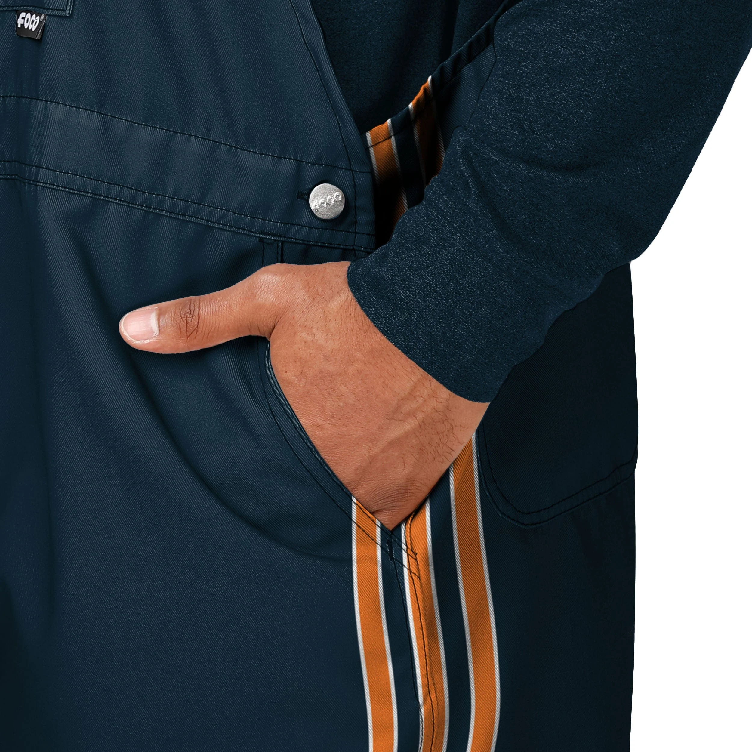 Chicago Bears NFL Mens Team Stripe Bib Shortalls - Image 4