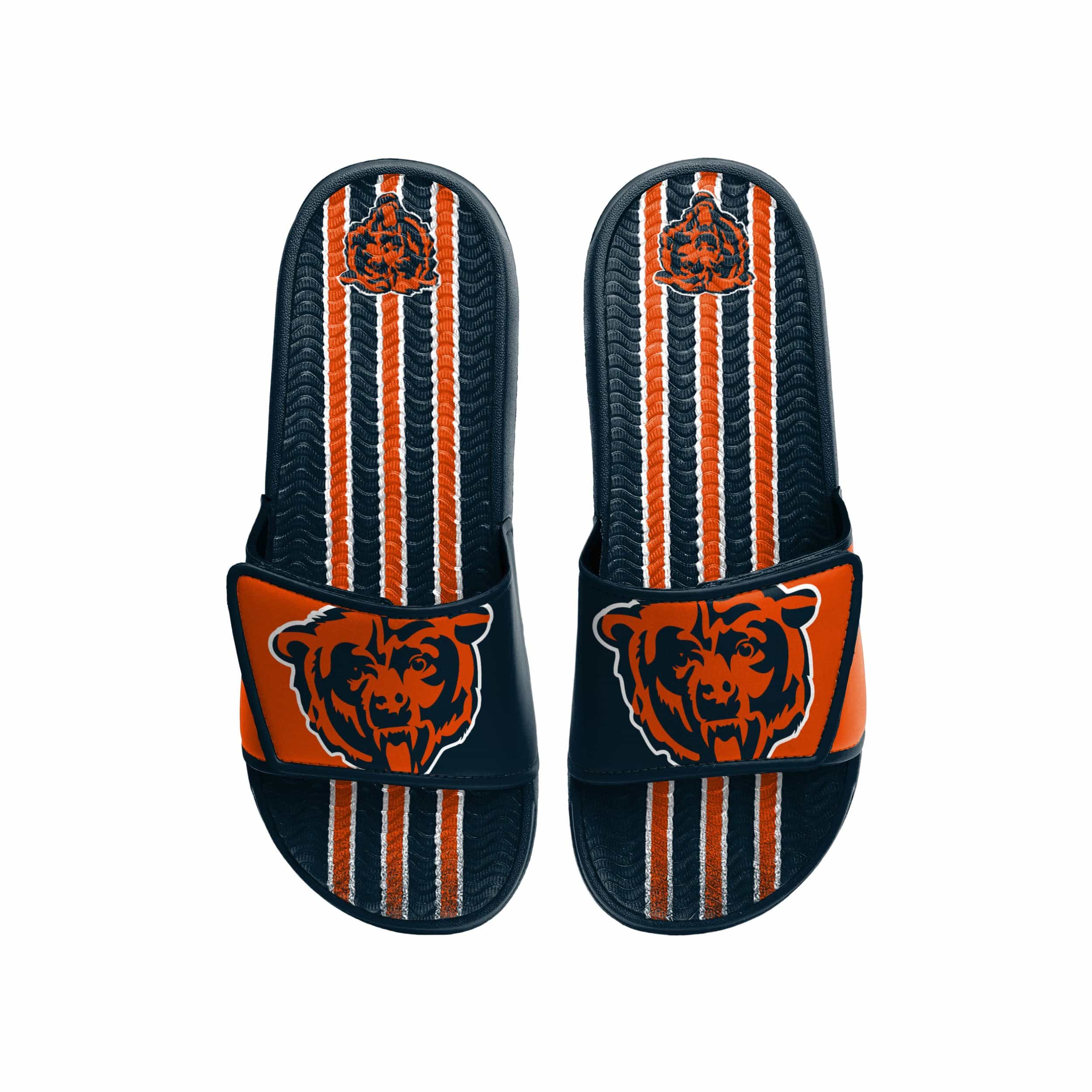 Chicago Bears NFL Mens Team Stripe Gel Slide - Image 2