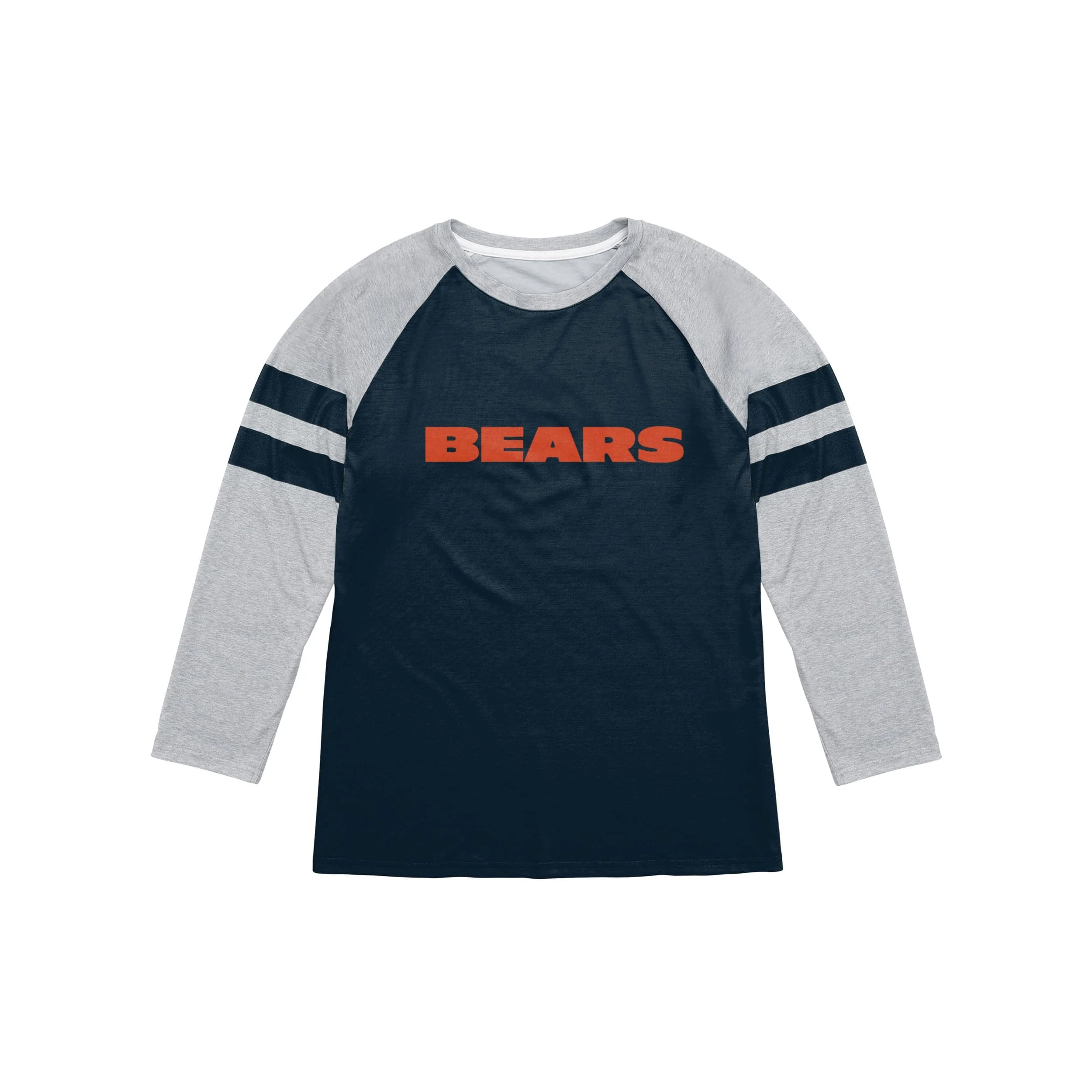 Chicago Bears NFL Mens Team Stripe Wordmark Raglan T-Shirt - Image 3