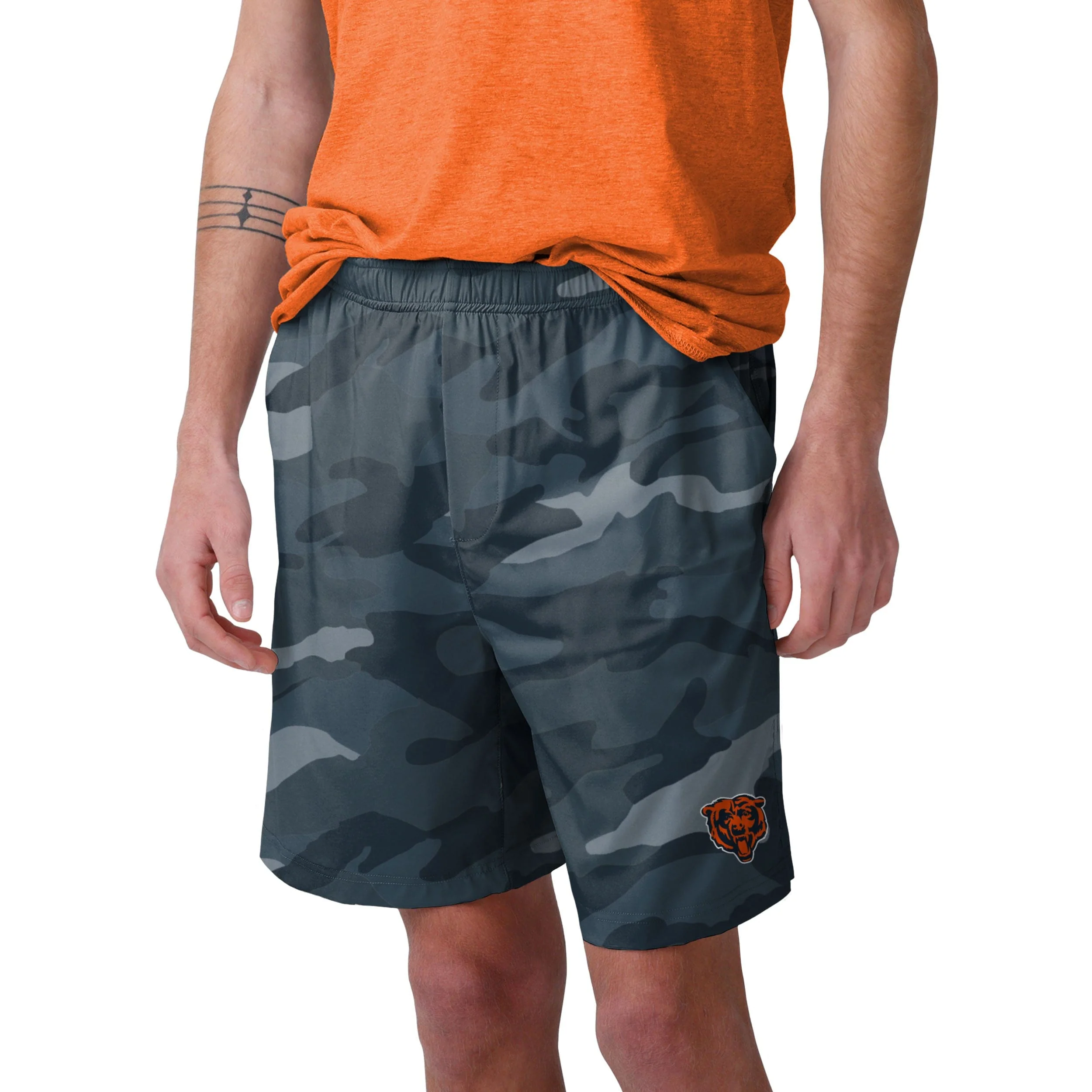 Chicago Bears NFL Mens Tonal Camo Woven Shorts - Image 2