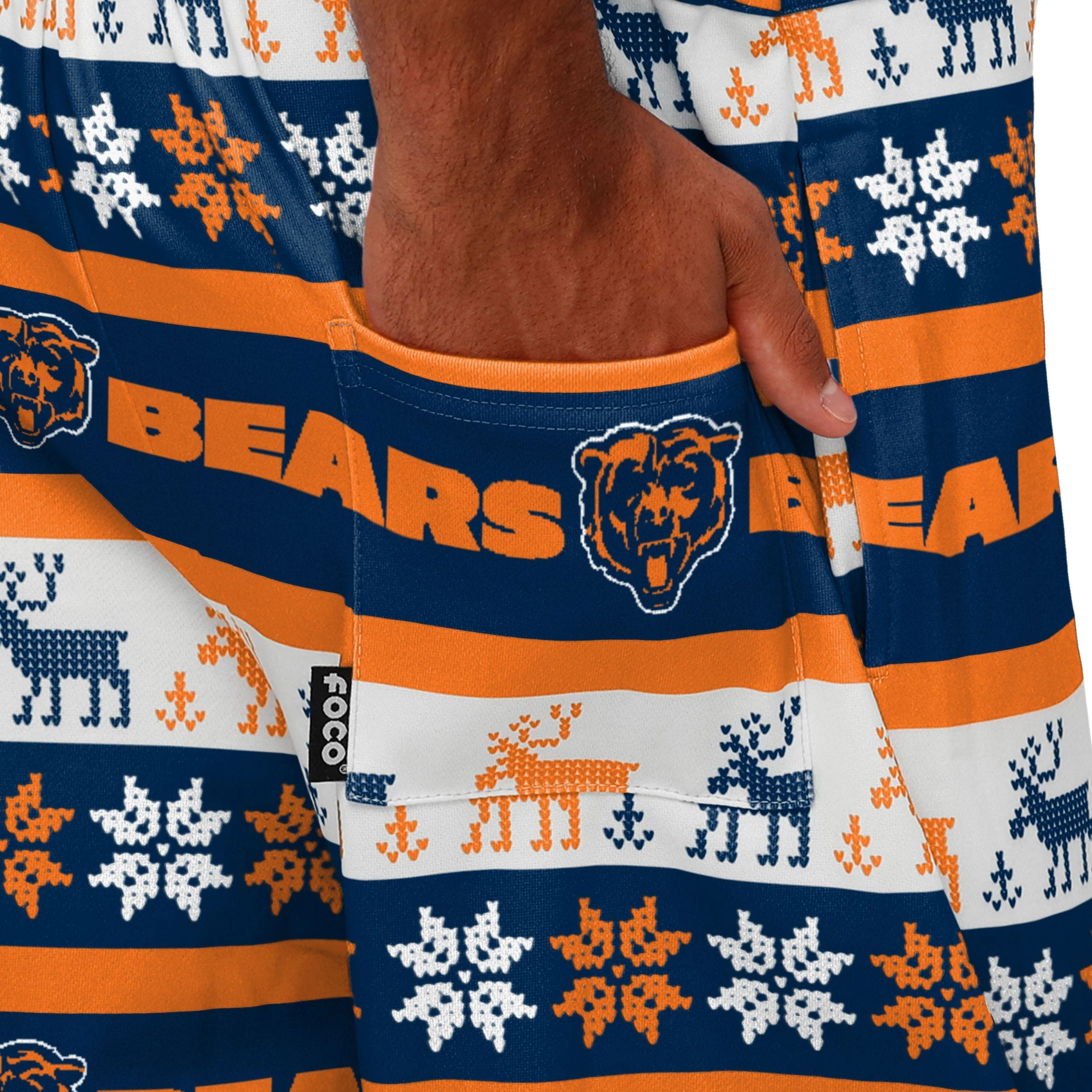Chicago Bears NFL Mens Ugly Home Gating Bib Overalls - Image 6