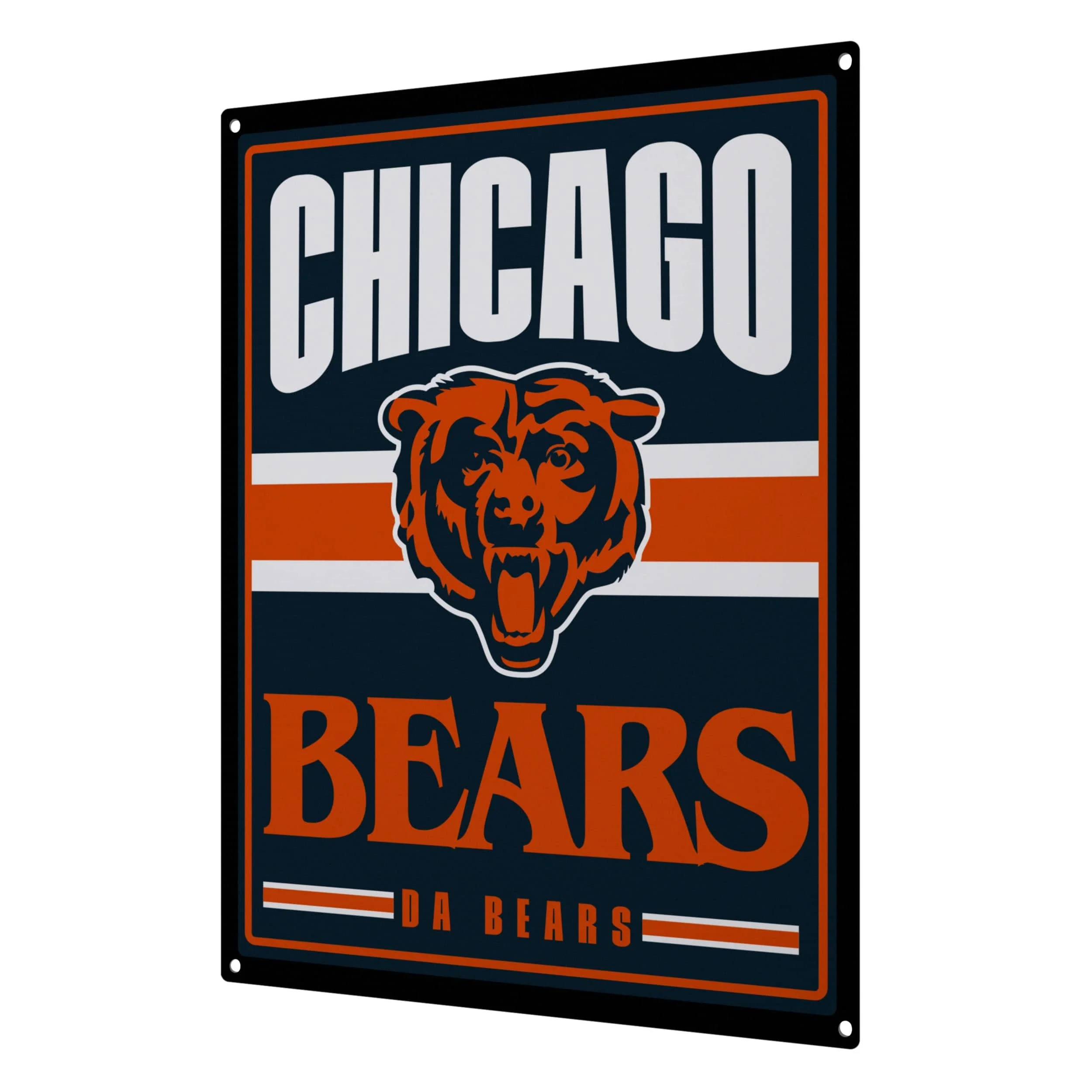 Chicago Bears NFL Metal Tacker Wall Sign - Image 2