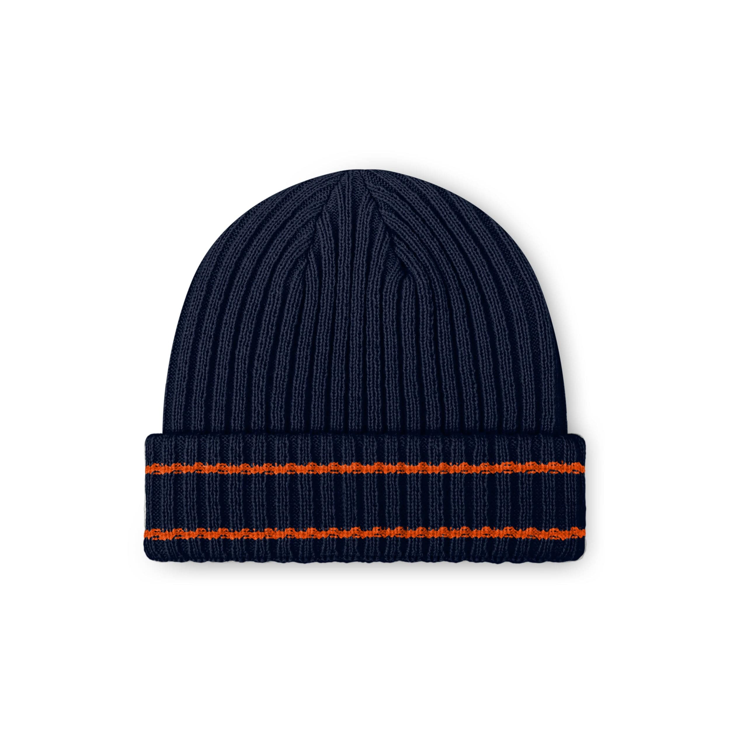 Chicago Bears NFL Navy Primary Logo Ribbed Beanie - Image 2