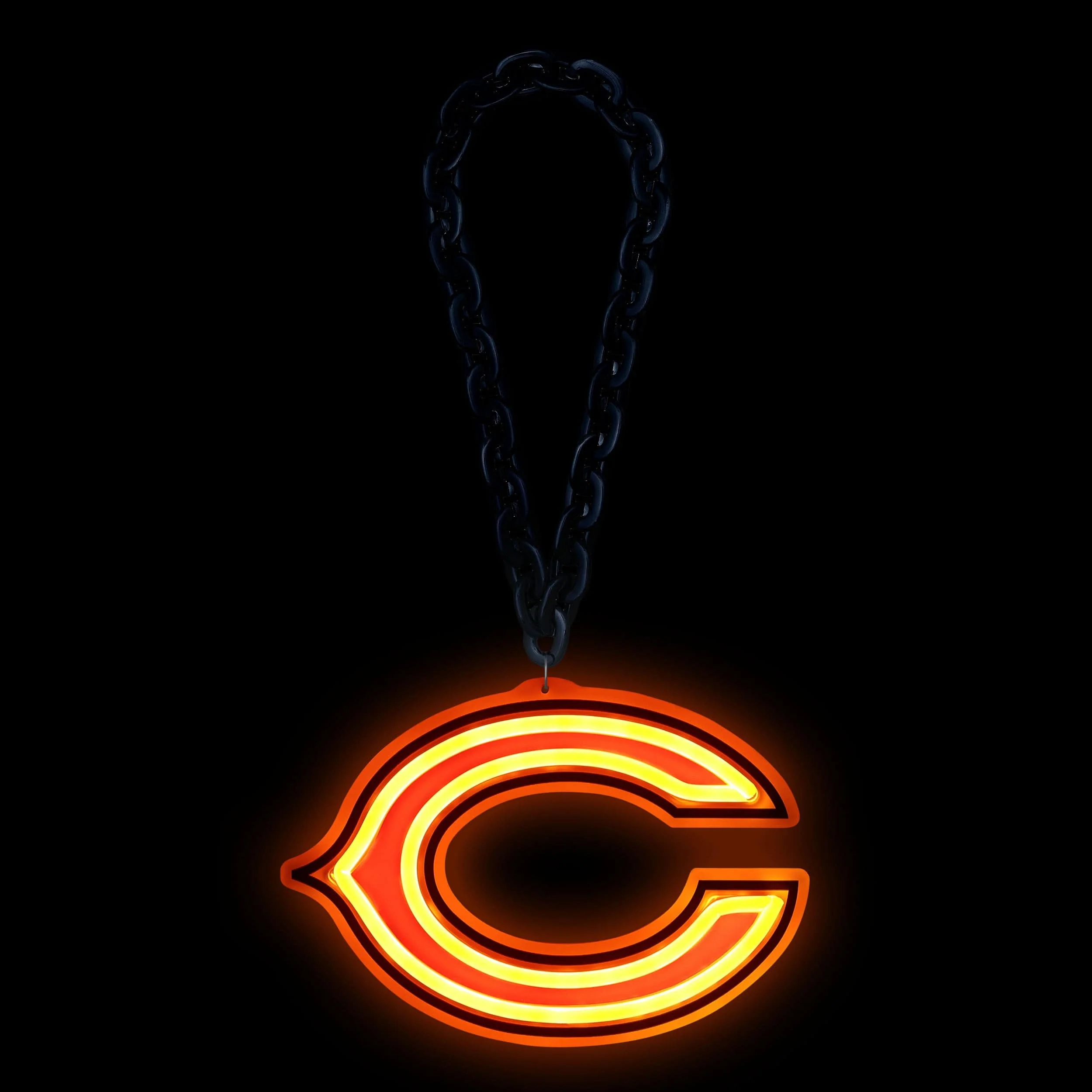 Chicago Bears NFL Neon Light Up Big Logo Chain - Image 2
