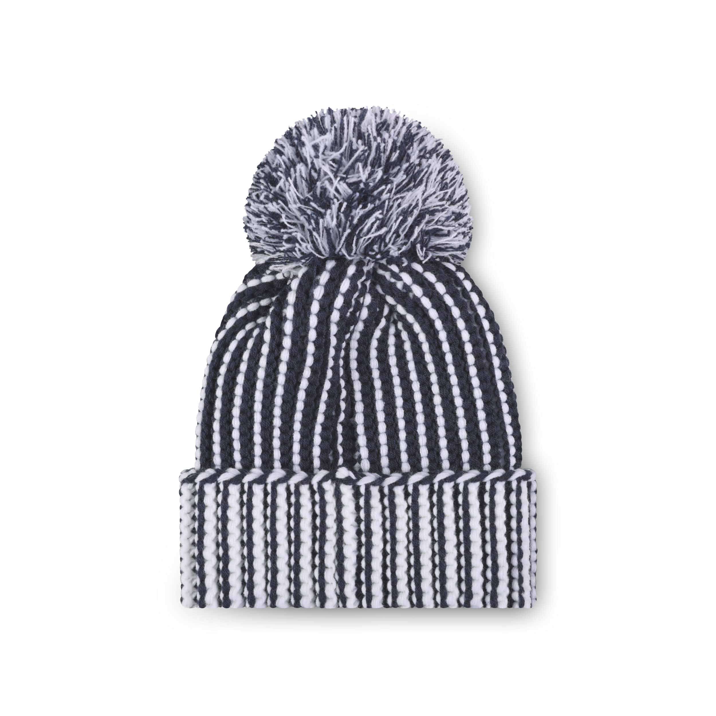 Chicago Bears NFL Primary Logo Vertical Knit Pom Beanie - Image 2