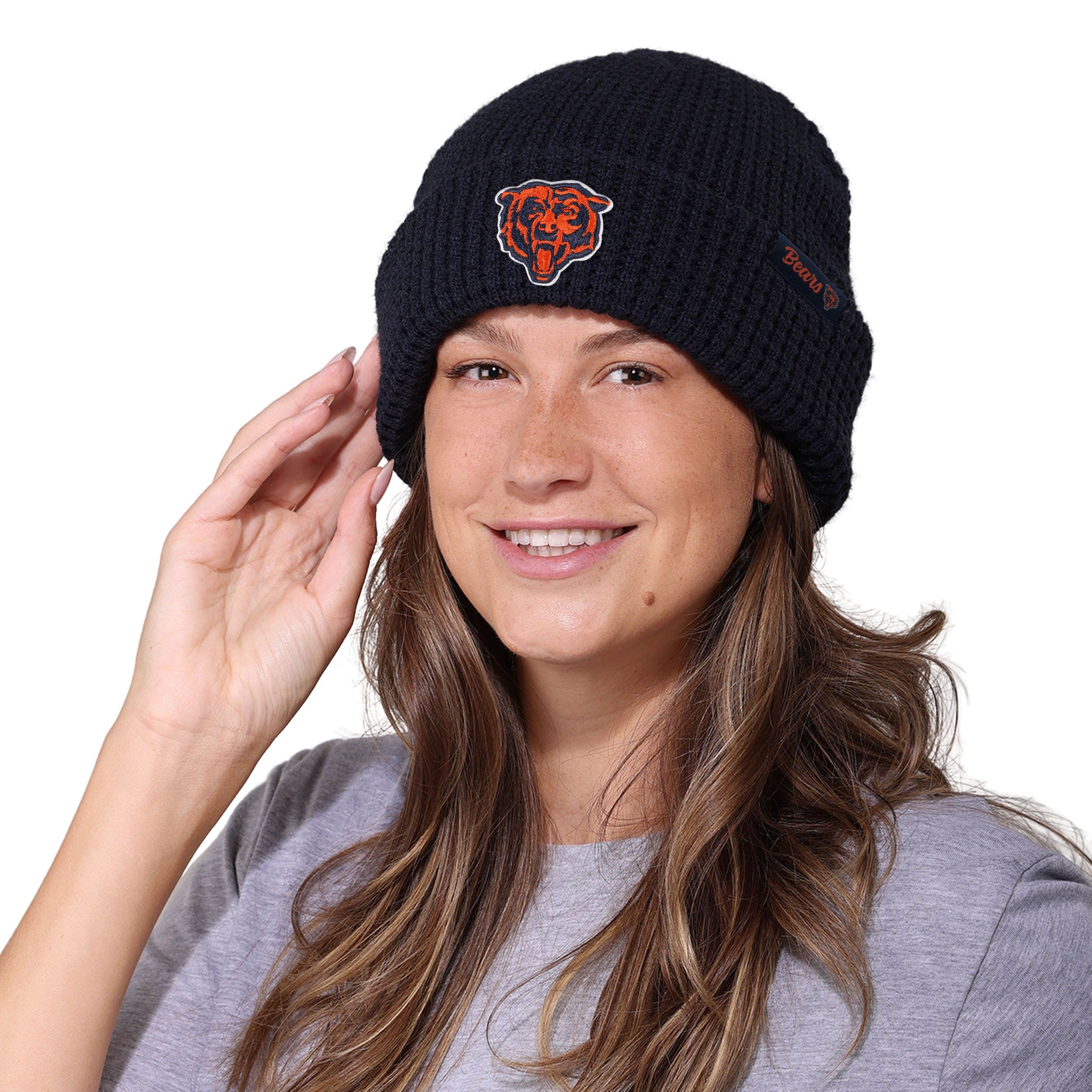 Chicago Bears NFL Primary Logo Waffle Beanie - Image 3