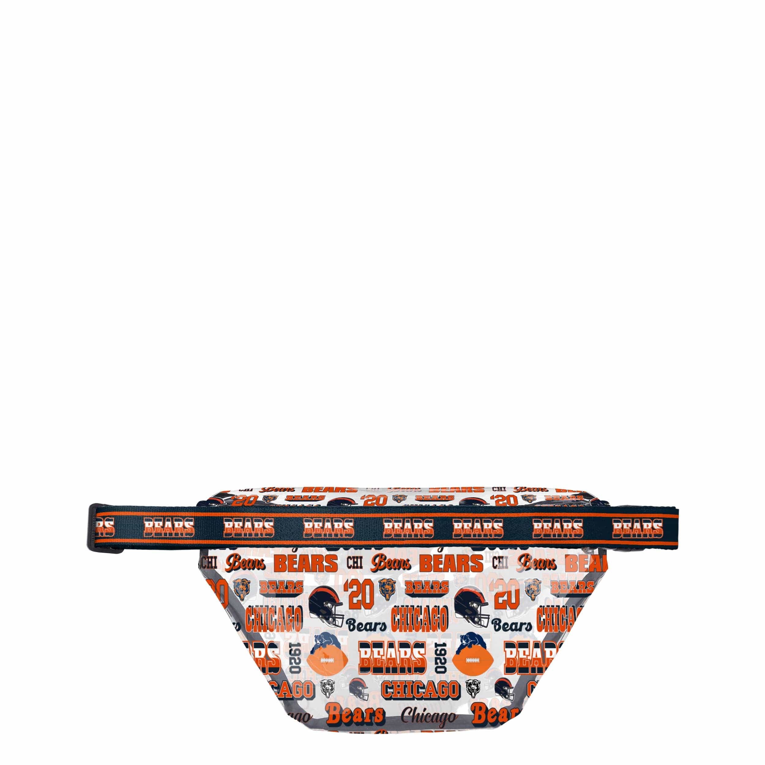 Chicago Bears NFL Repeat Retro Print Clear Fanny Pack - Image 3