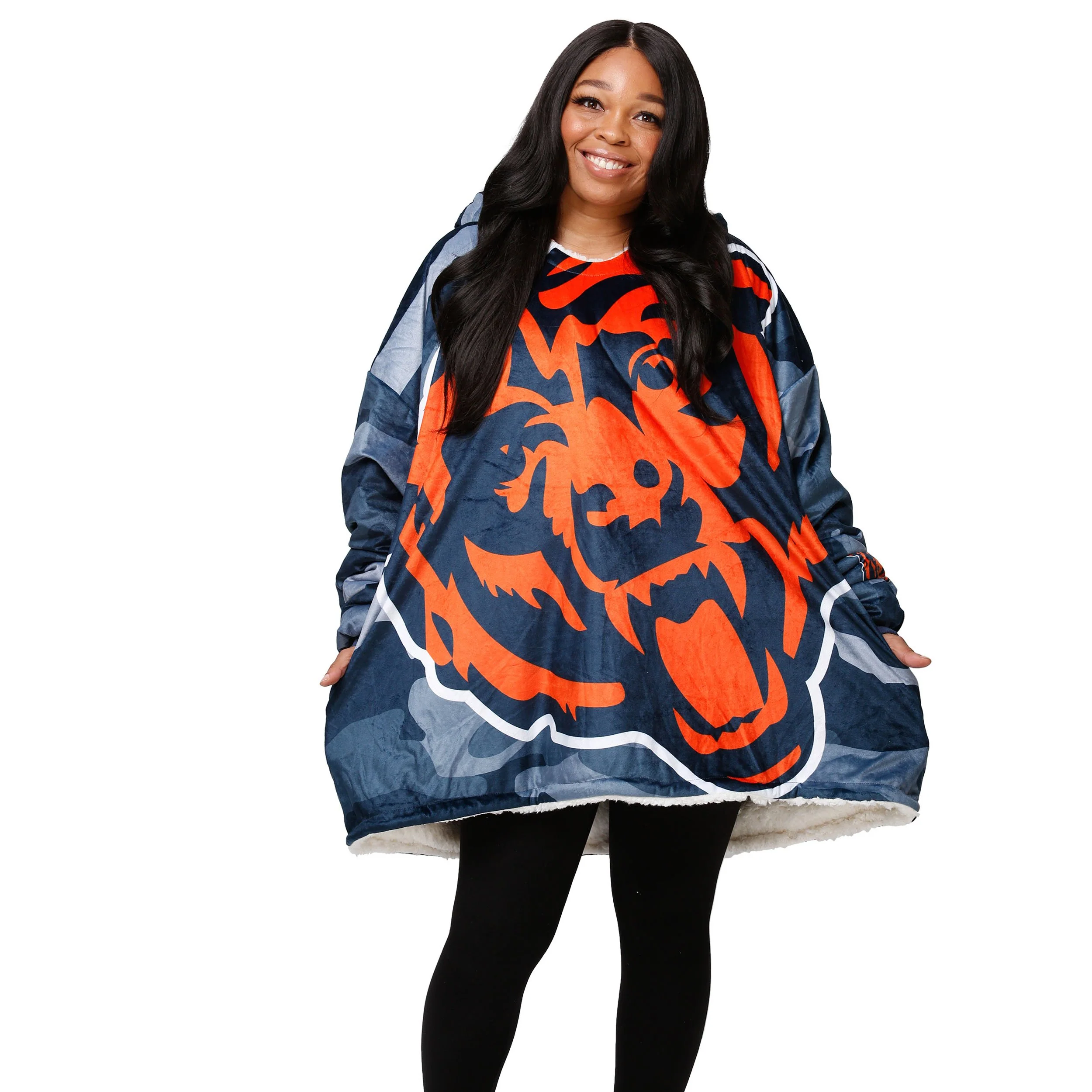 Chicago Bears NFL Reversible Team Color Camo Hoodeez - Image 3
