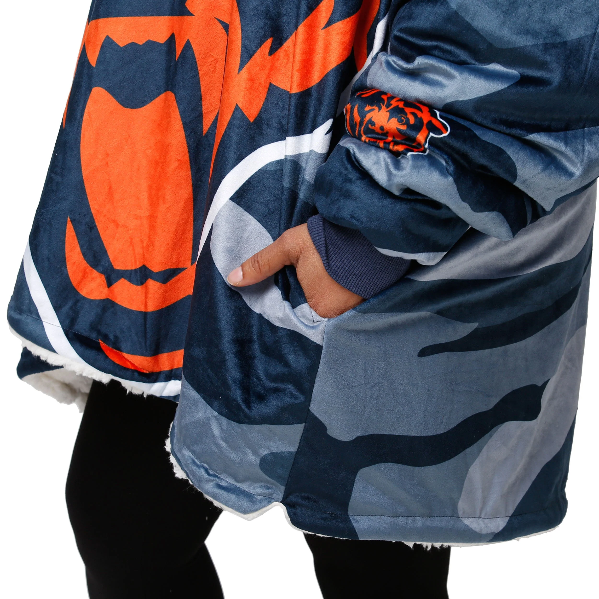 Chicago Bears NFL Reversible Team Color Camo Hoodeez - Image 5