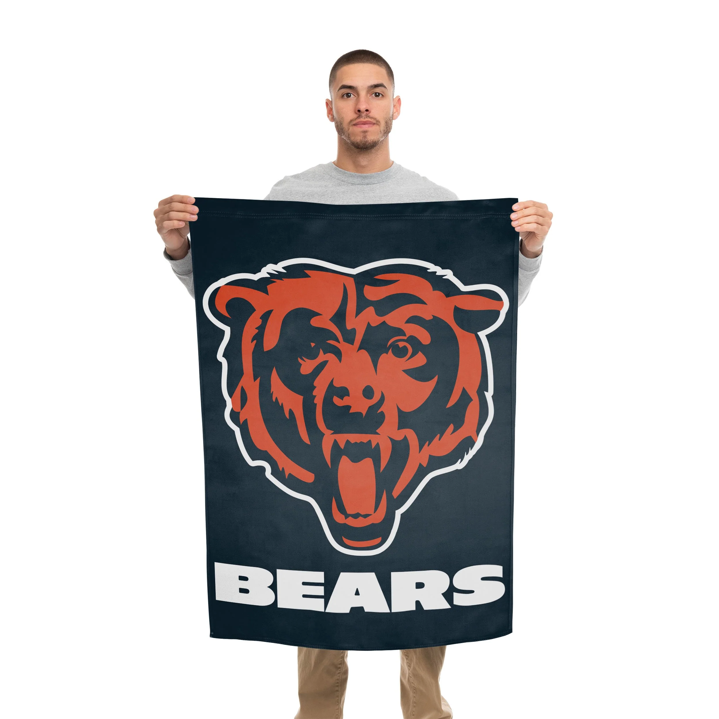Chicago Bears NFL Solid Vertical Flag - Image 2