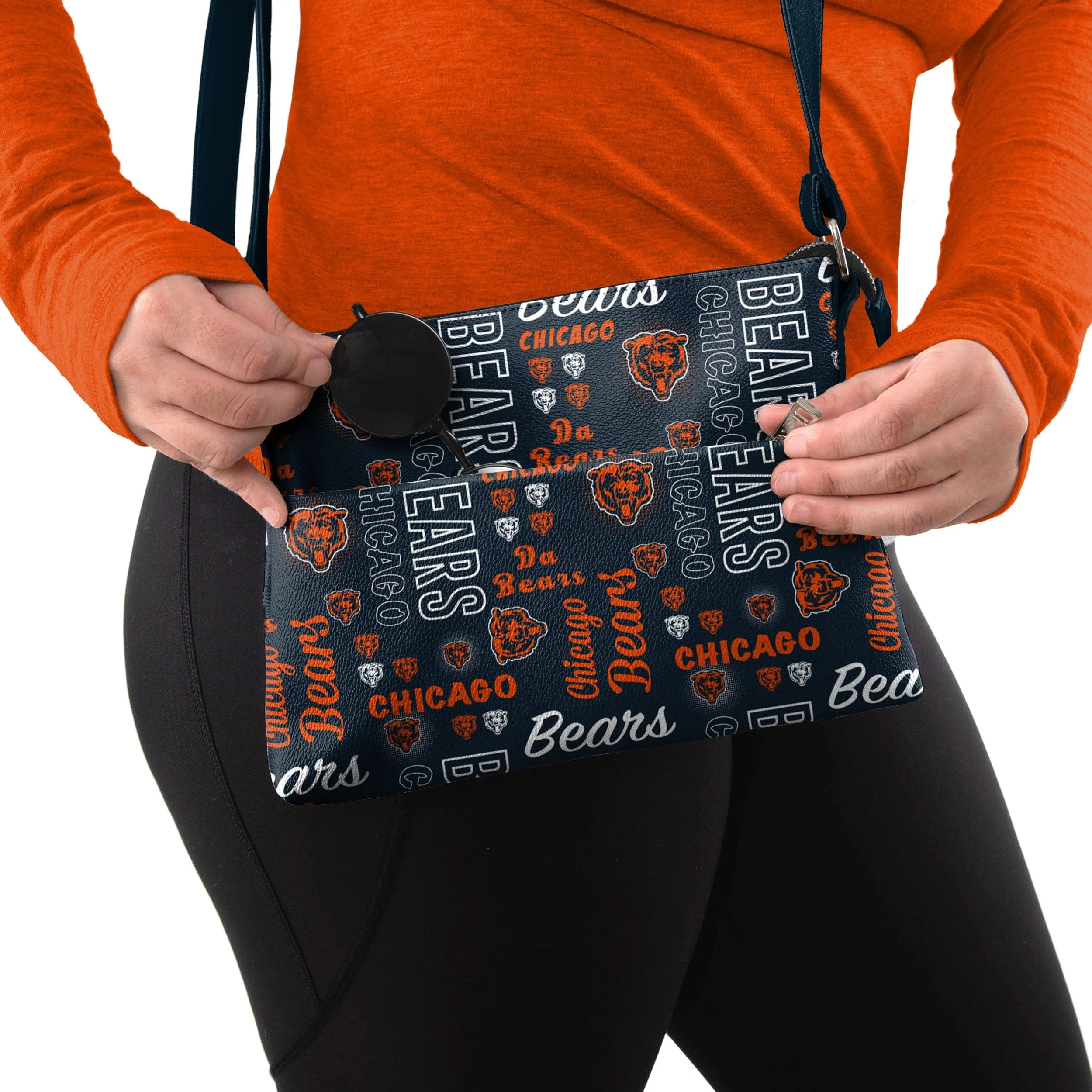 Chicago Bears NFL Spirited Style Printed Collection Foldover Tote Bag - Image 3