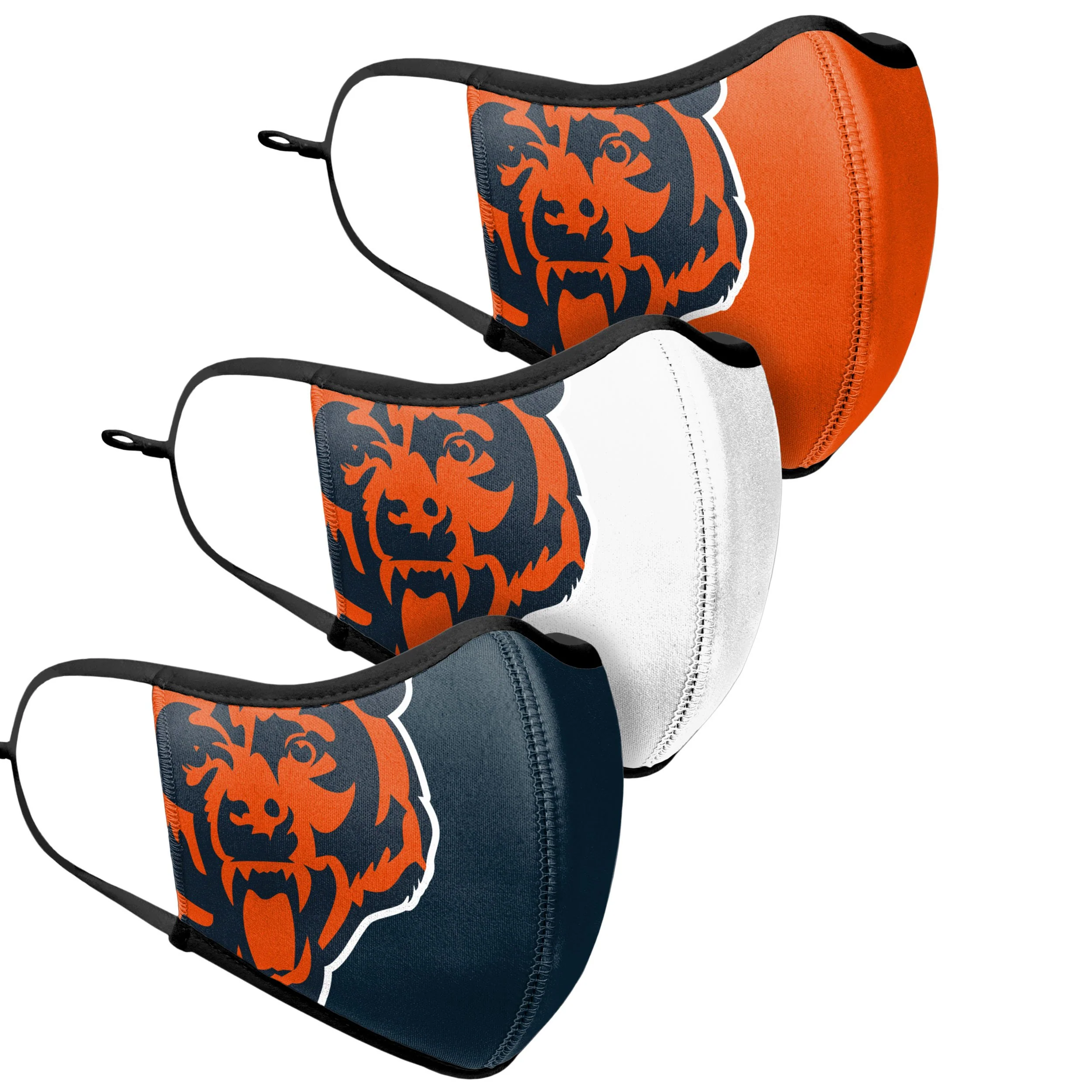 Chicago Bears NFL Sport 3 Pack Face Cover - Image 3