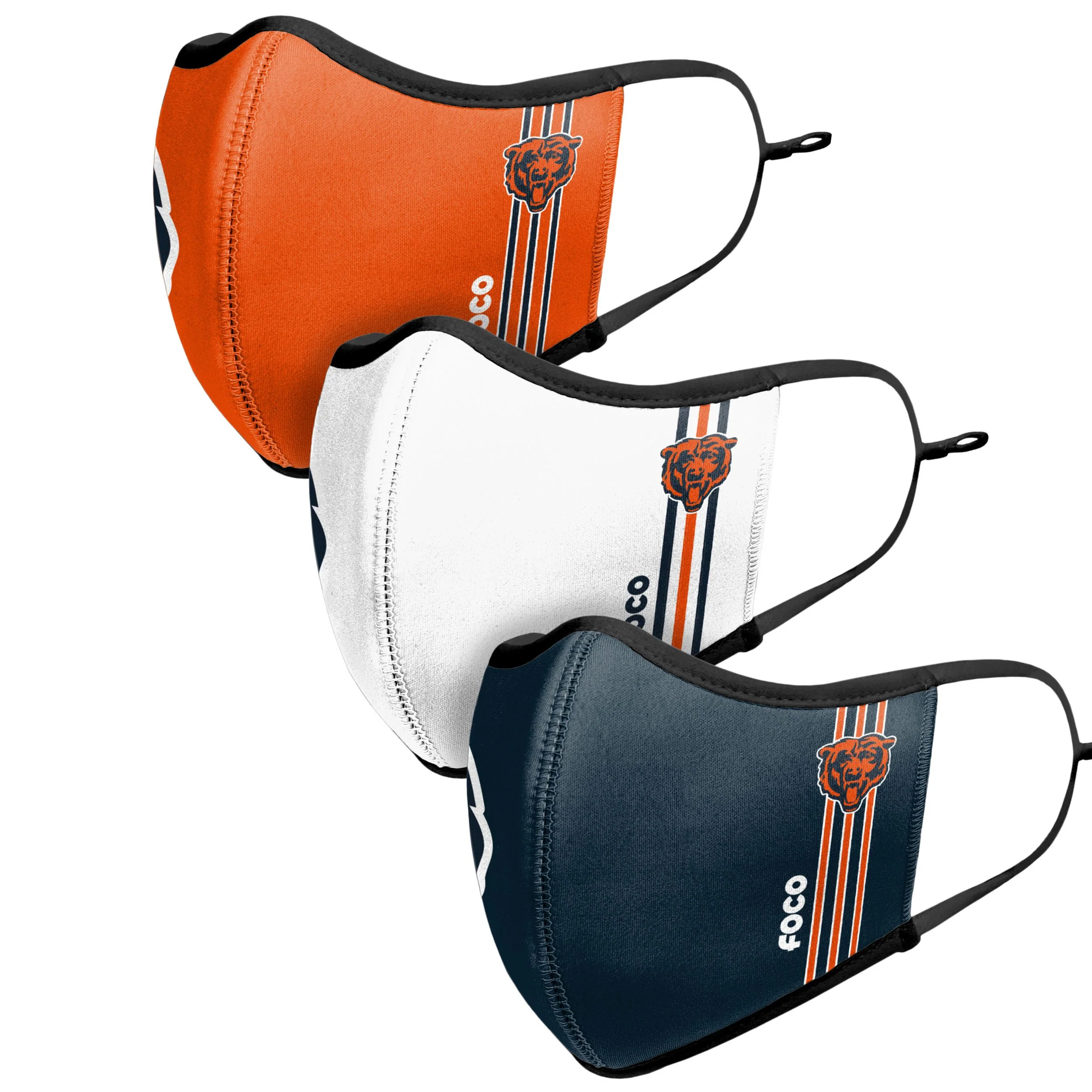 Chicago Bears NFL Sport 3 Pack Face Cover - Image 4