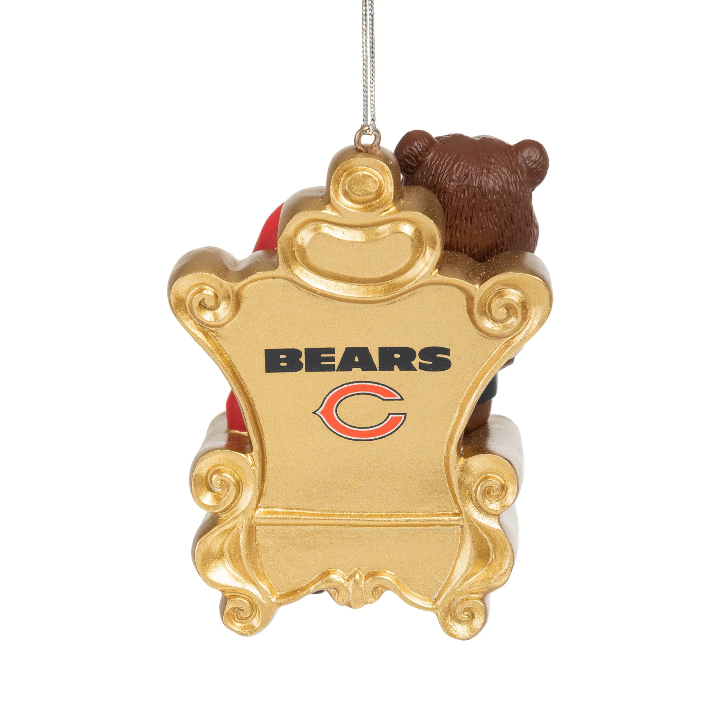 Chicago Bears NFL Staley Da Bear Mascot on Santas Lap Ornament - Image 3
