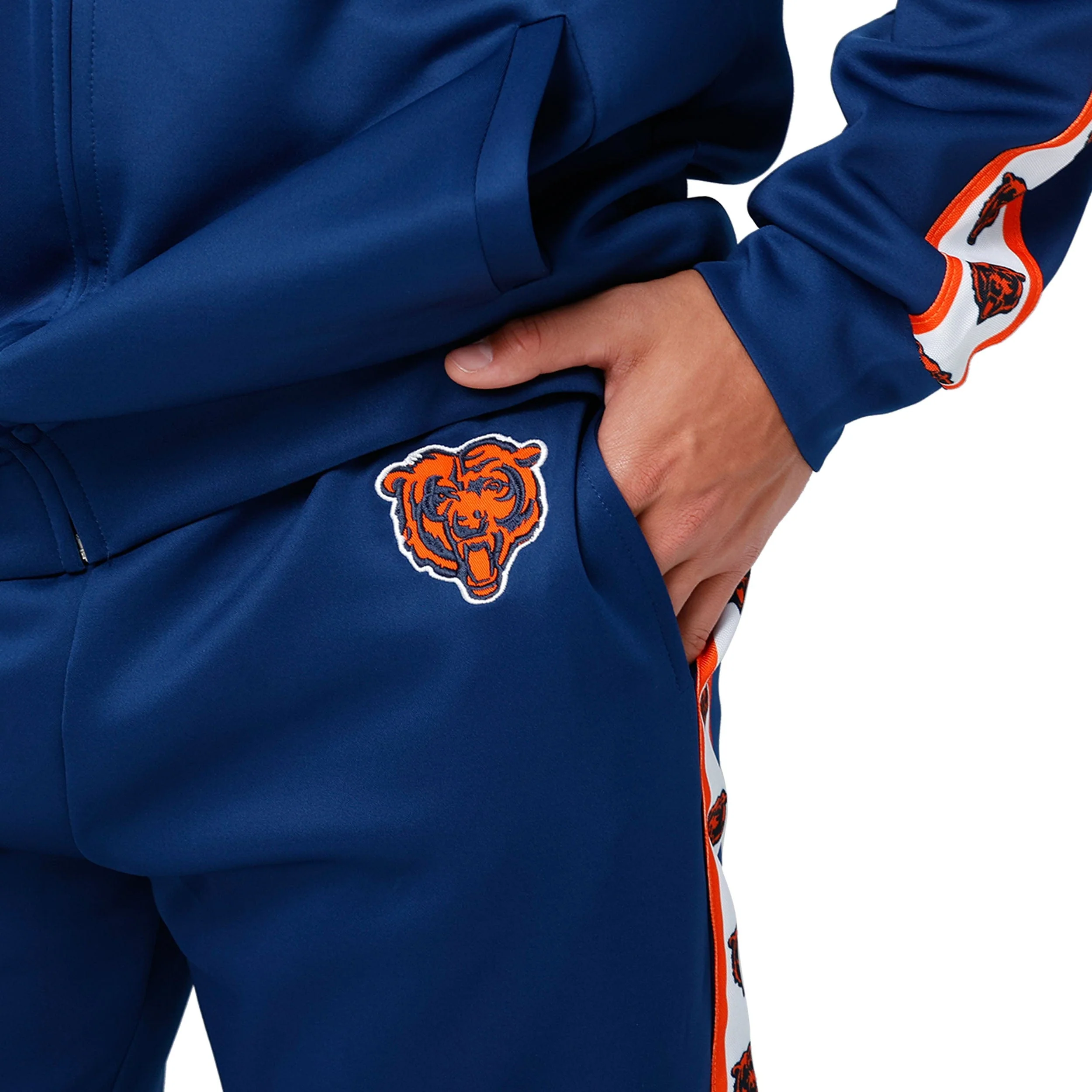 Chicago Bears NFL Mens Stripe Logo Track Pants - Image 3