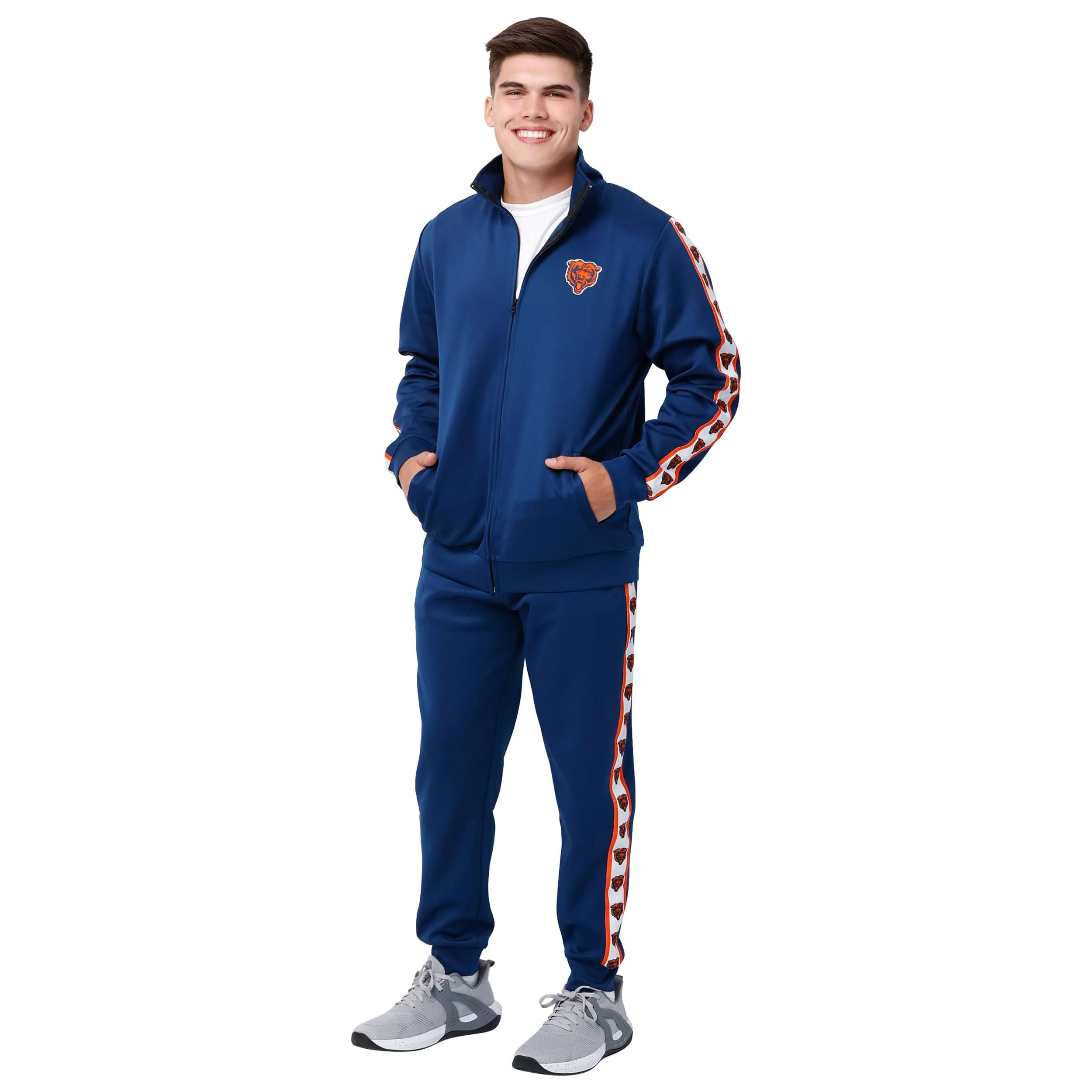 Chicago Bears NFL Mens Stripe Logo Track Pants - Image 5