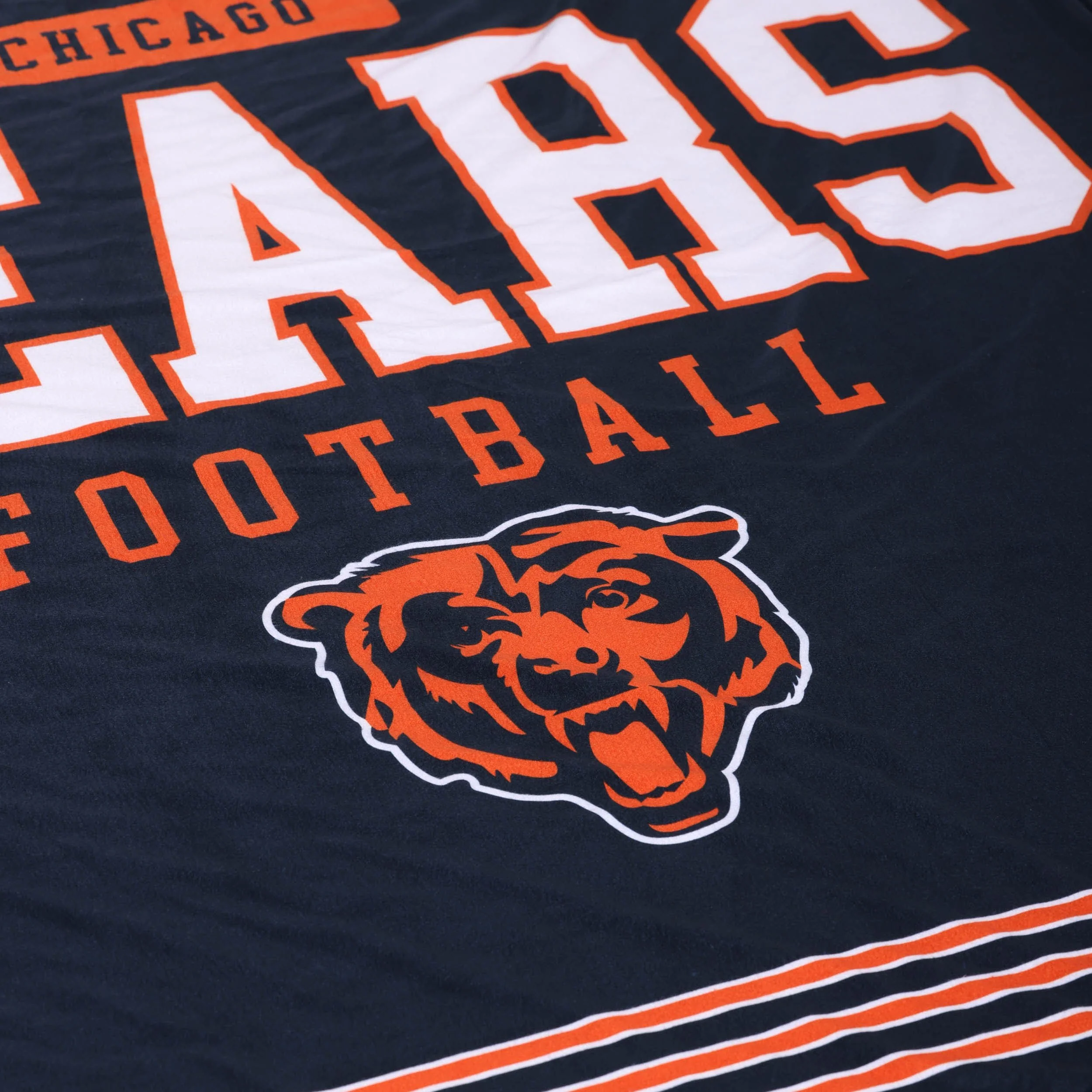 Chicago Bears NFL Team Property Sherpa Plush Throw Blanket - Image 5