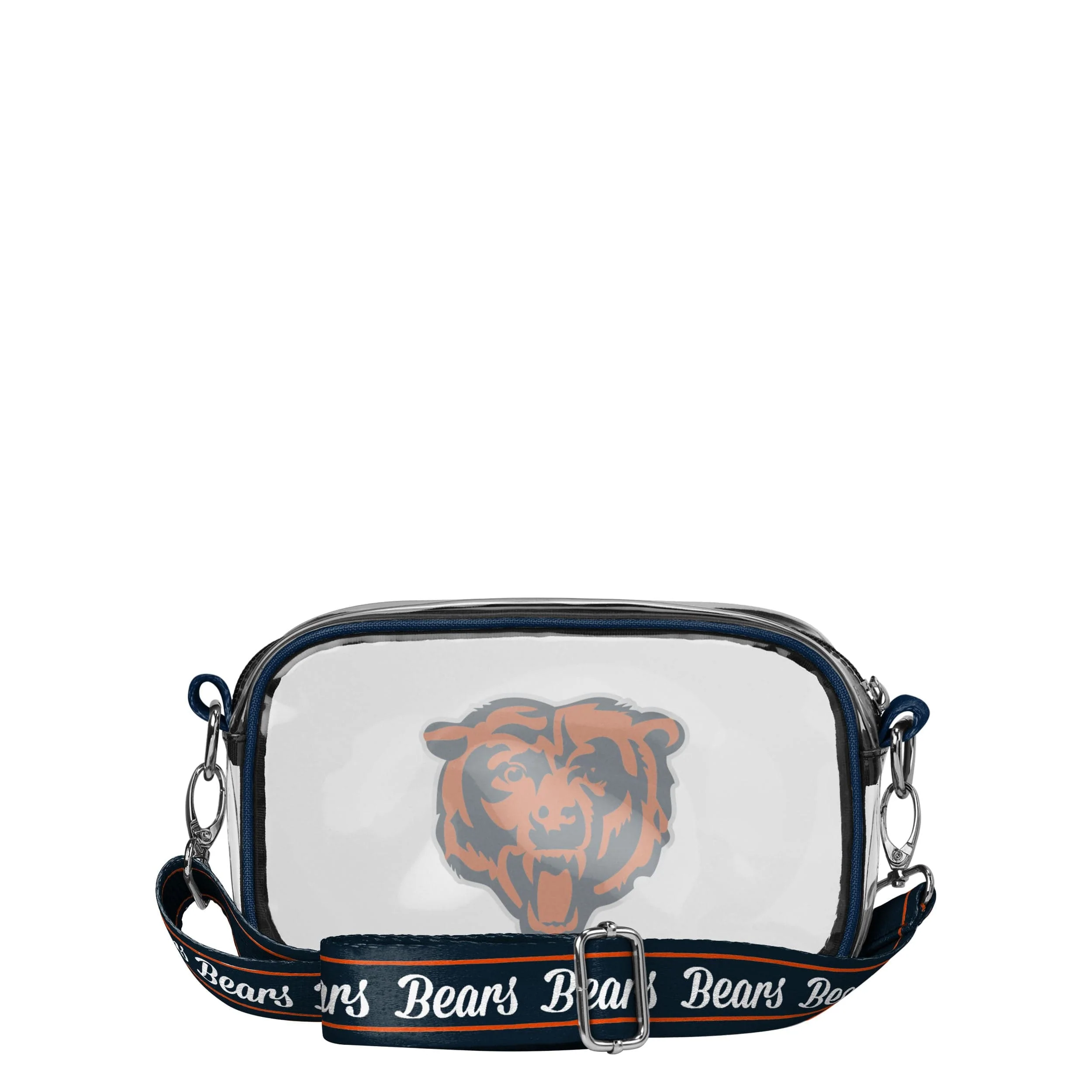 Chicago Bears NFL Team Stripe Clear Crossbody Bag - Image 5