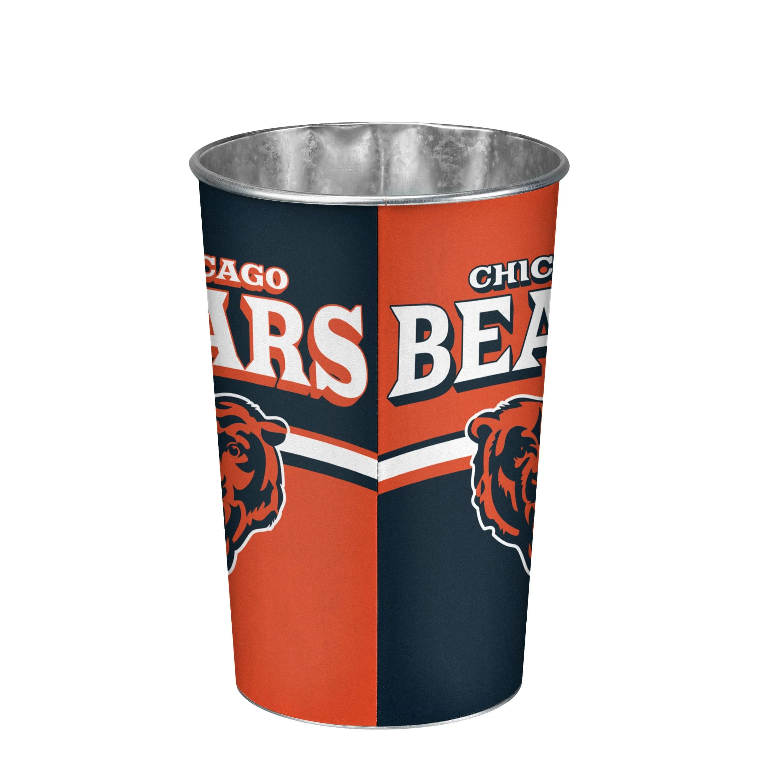 Chicago Bears NFL Team Stripe Waste Basket - Image 3