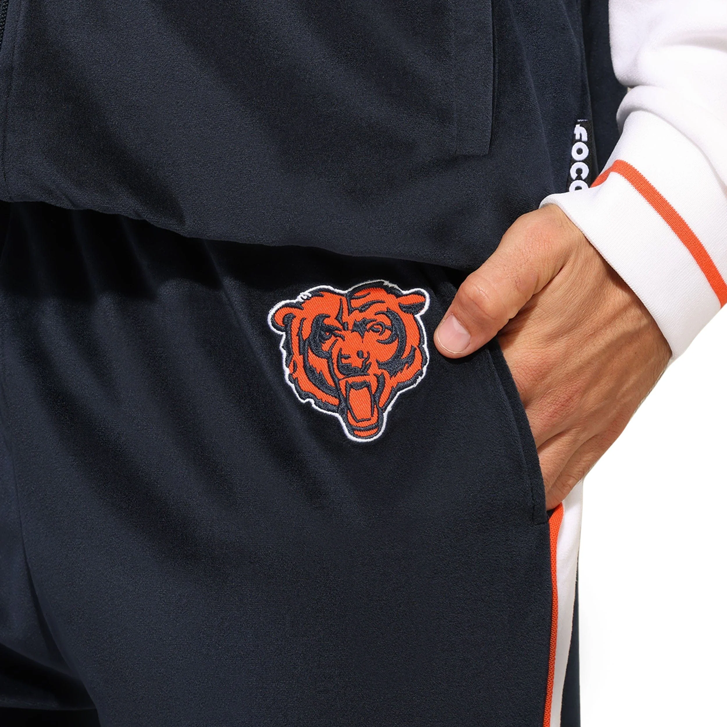 Chicago Bears NFL Two Tone Velour Pants - Image 3