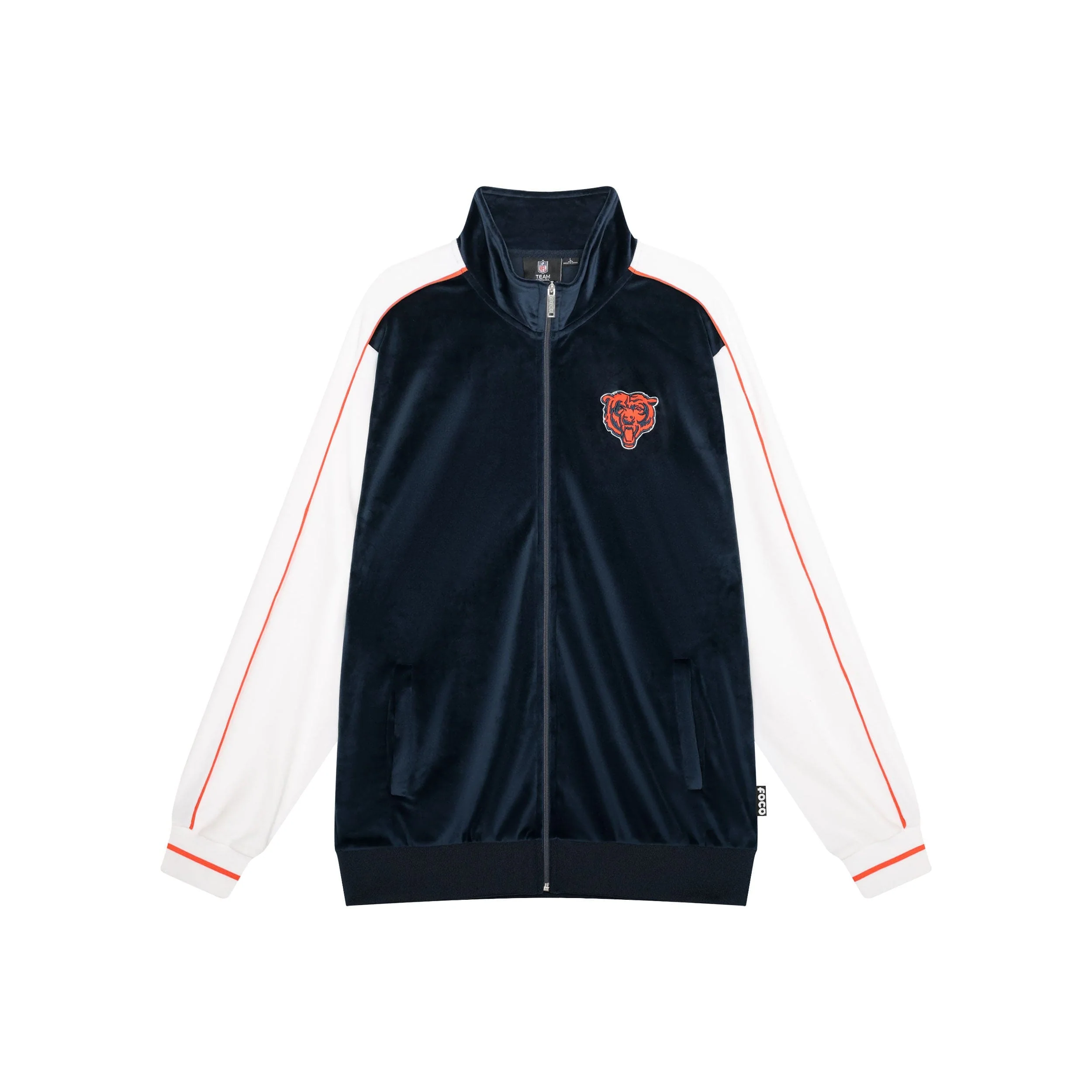 Chicago Bears NFL Two Tone Velour Zip Up Top - Image 6