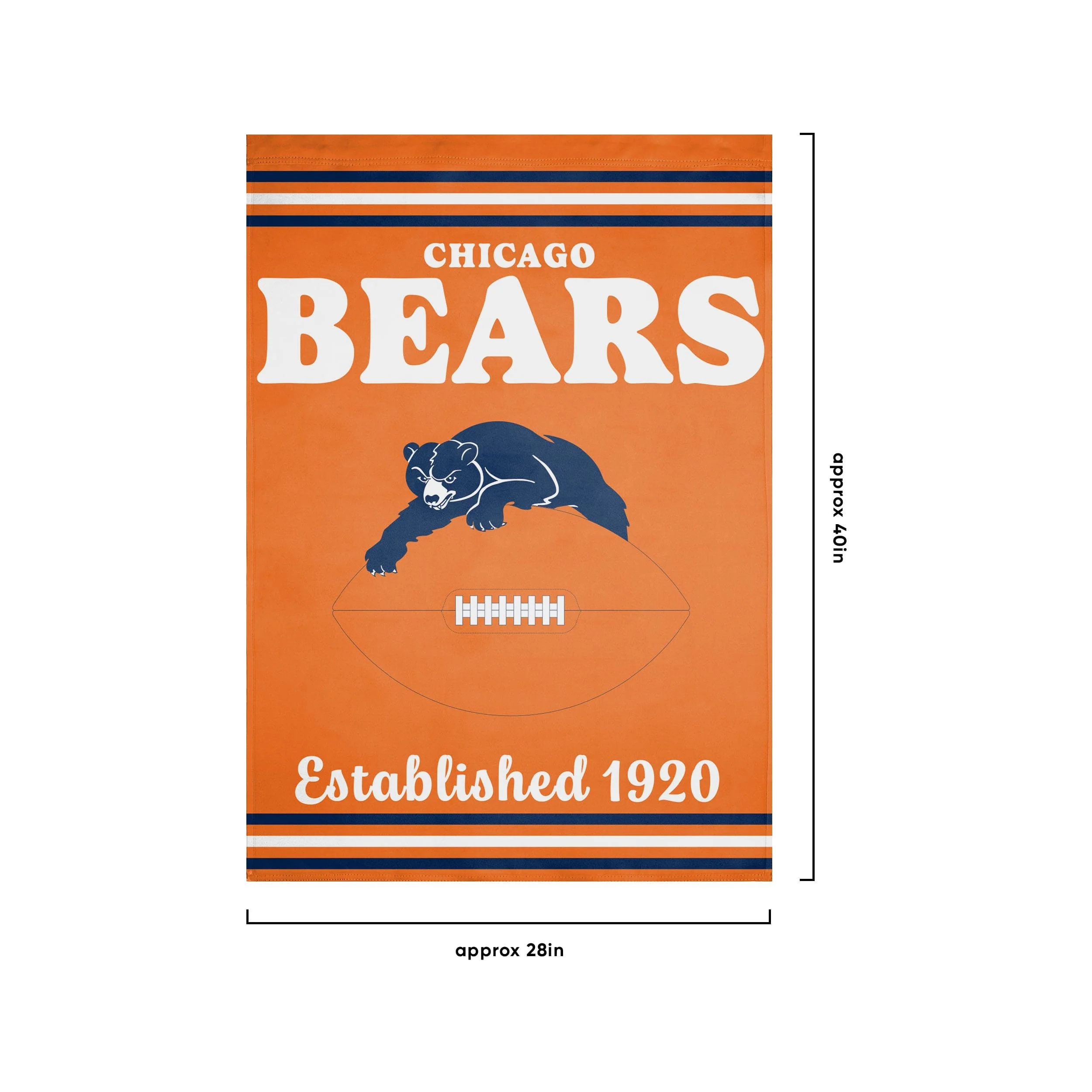 Chicago Bears NFL Vertical Retro Flag - Image 3