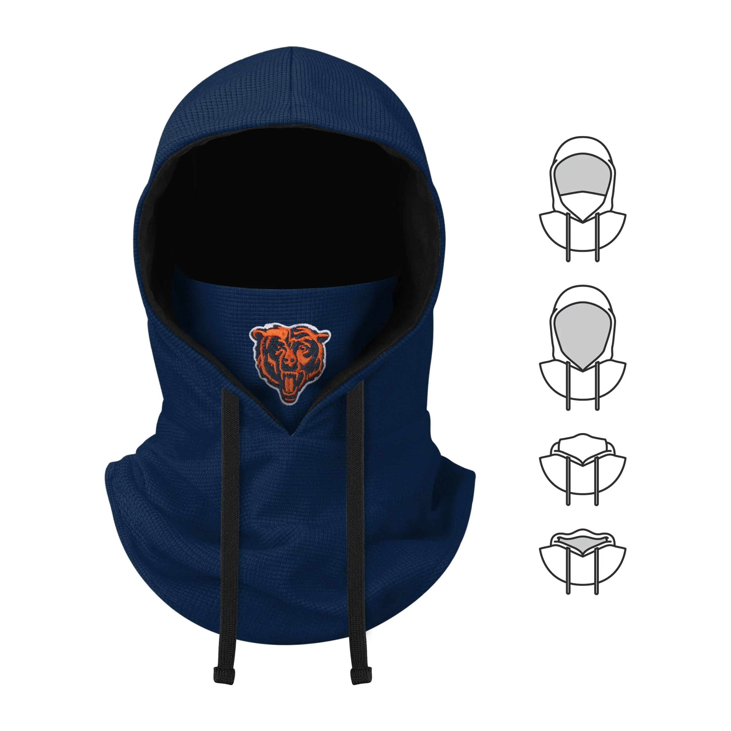 Chicago Bears NFL Waffle Drawstring Hooded Gaiter - Image 5