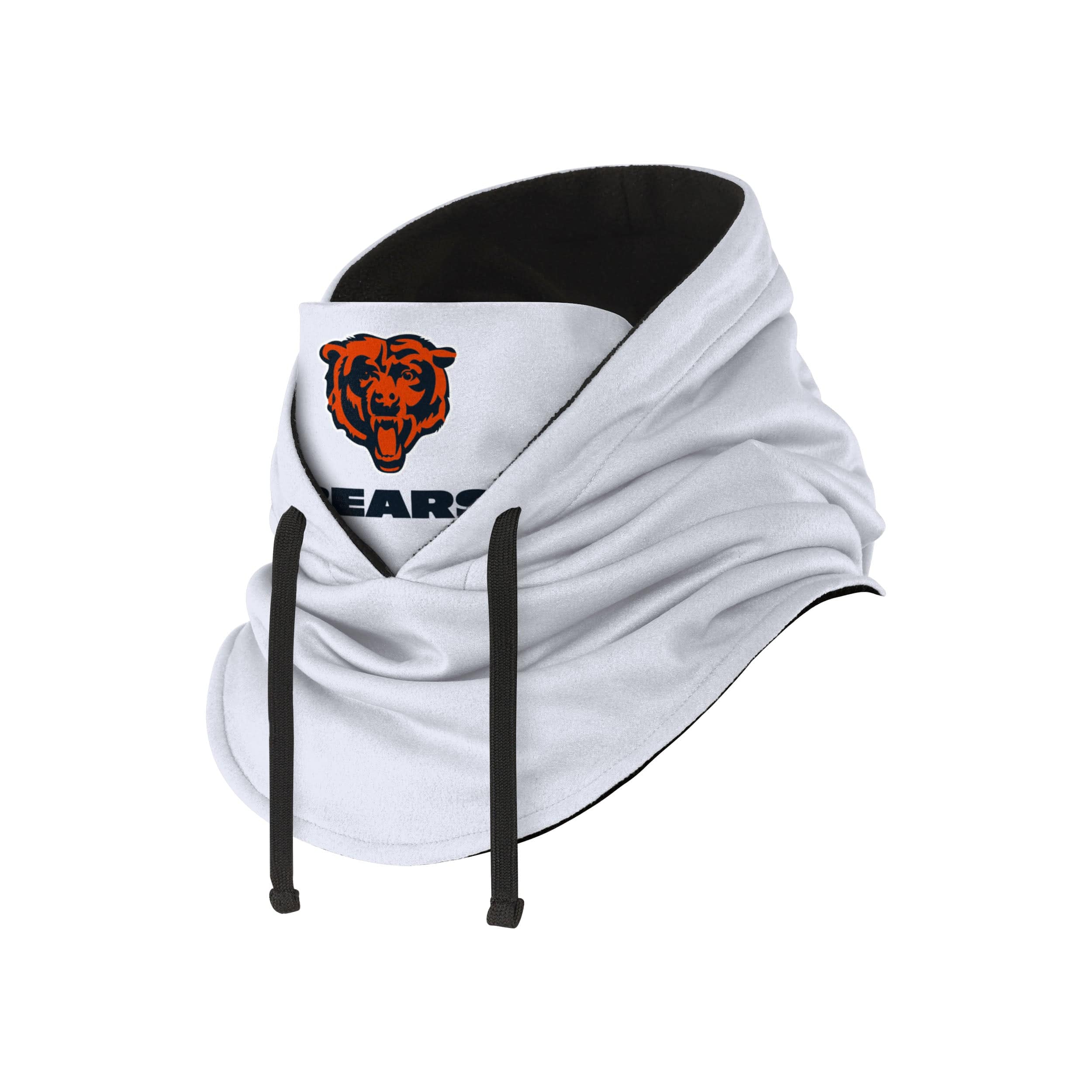 Chicago Bears NFL White Drawstring Hooded Gaiter - Image 2