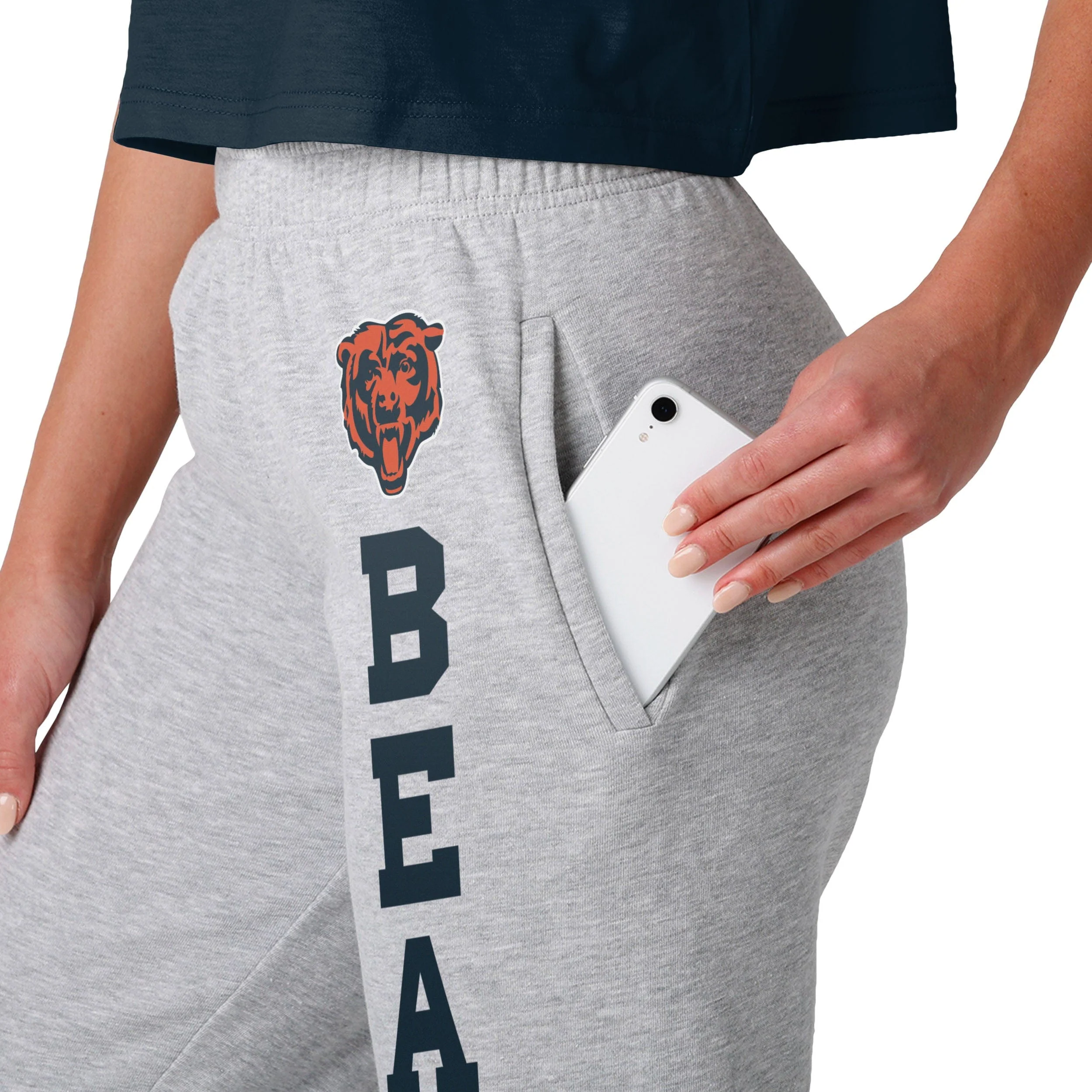 Chicago Bears NFL Womens Big Wordmark Gray Sweatpants - Image 3