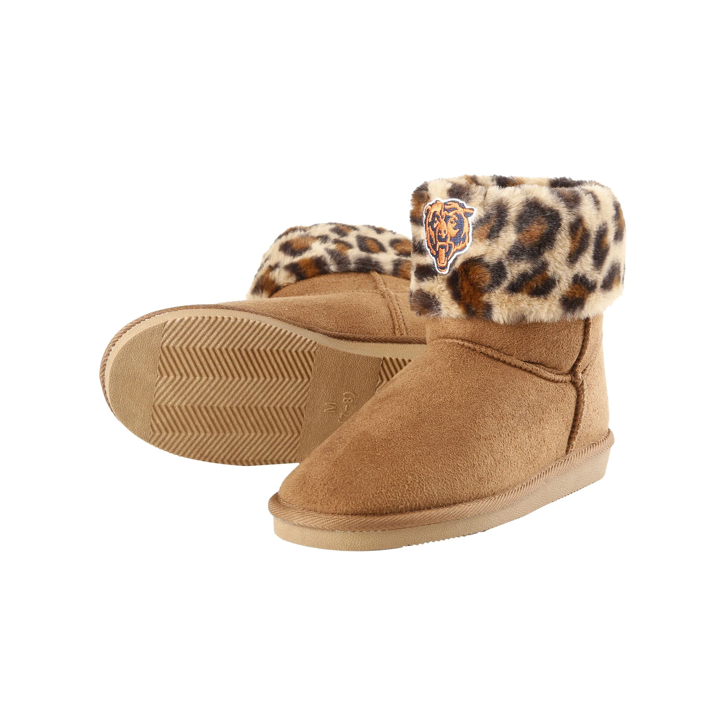 Chicago Bears NFL Womens Cheetah Fur Boots - Image 4