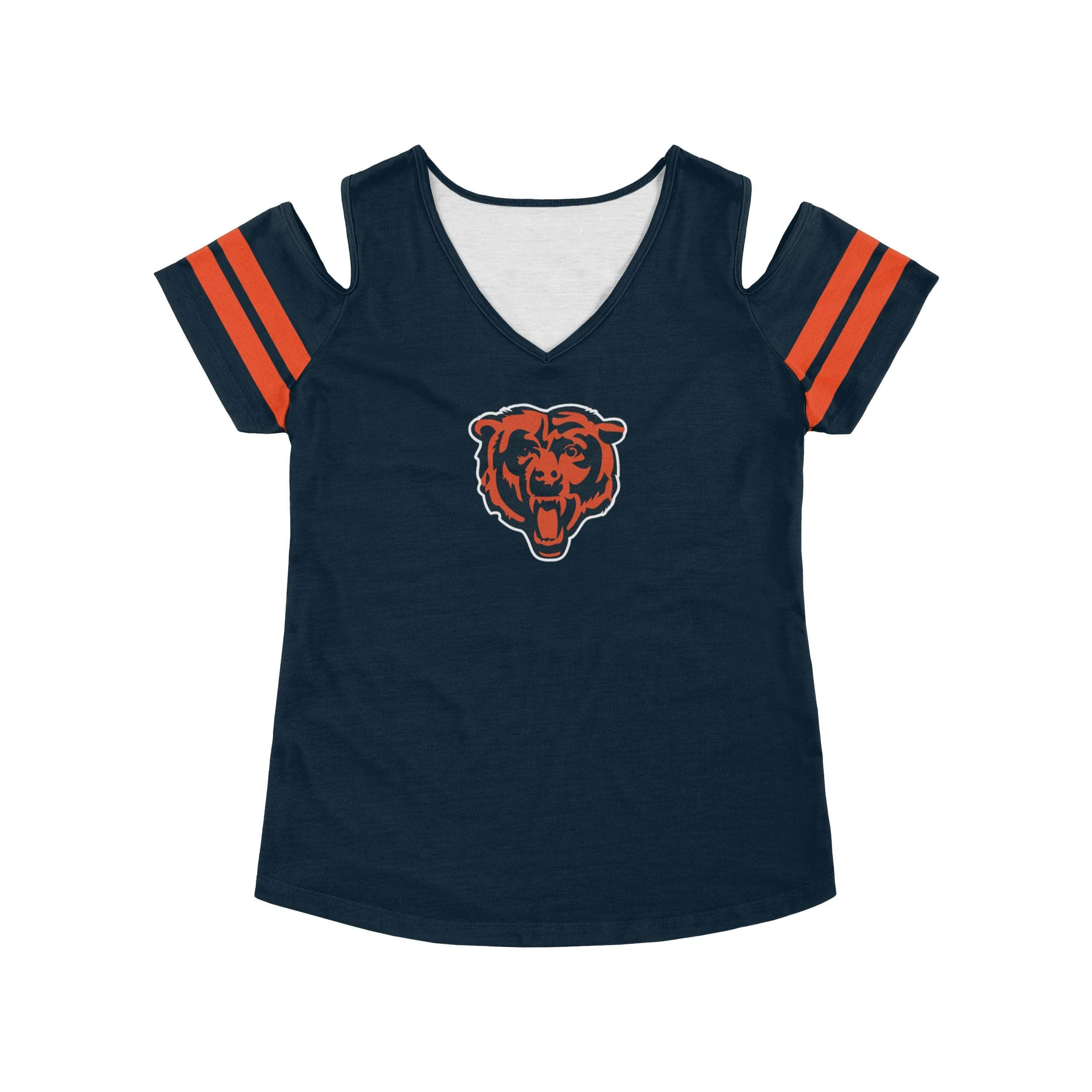 Chicago Bears NFL Womens Cold Shoulder T-Shirt - Image 4
