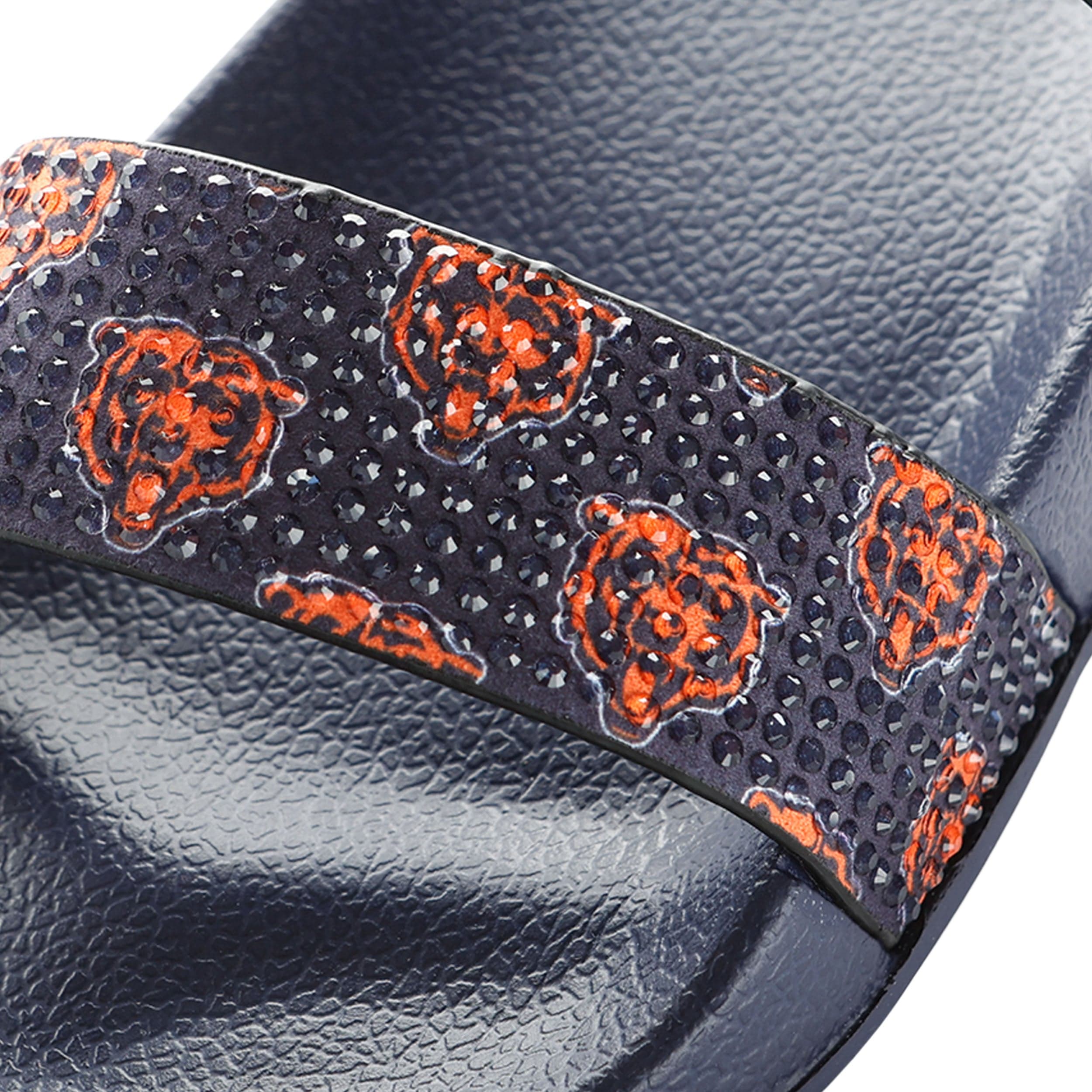 Chicago Bears NFL Womens Double Strap Shimmer Sandal - Image 2