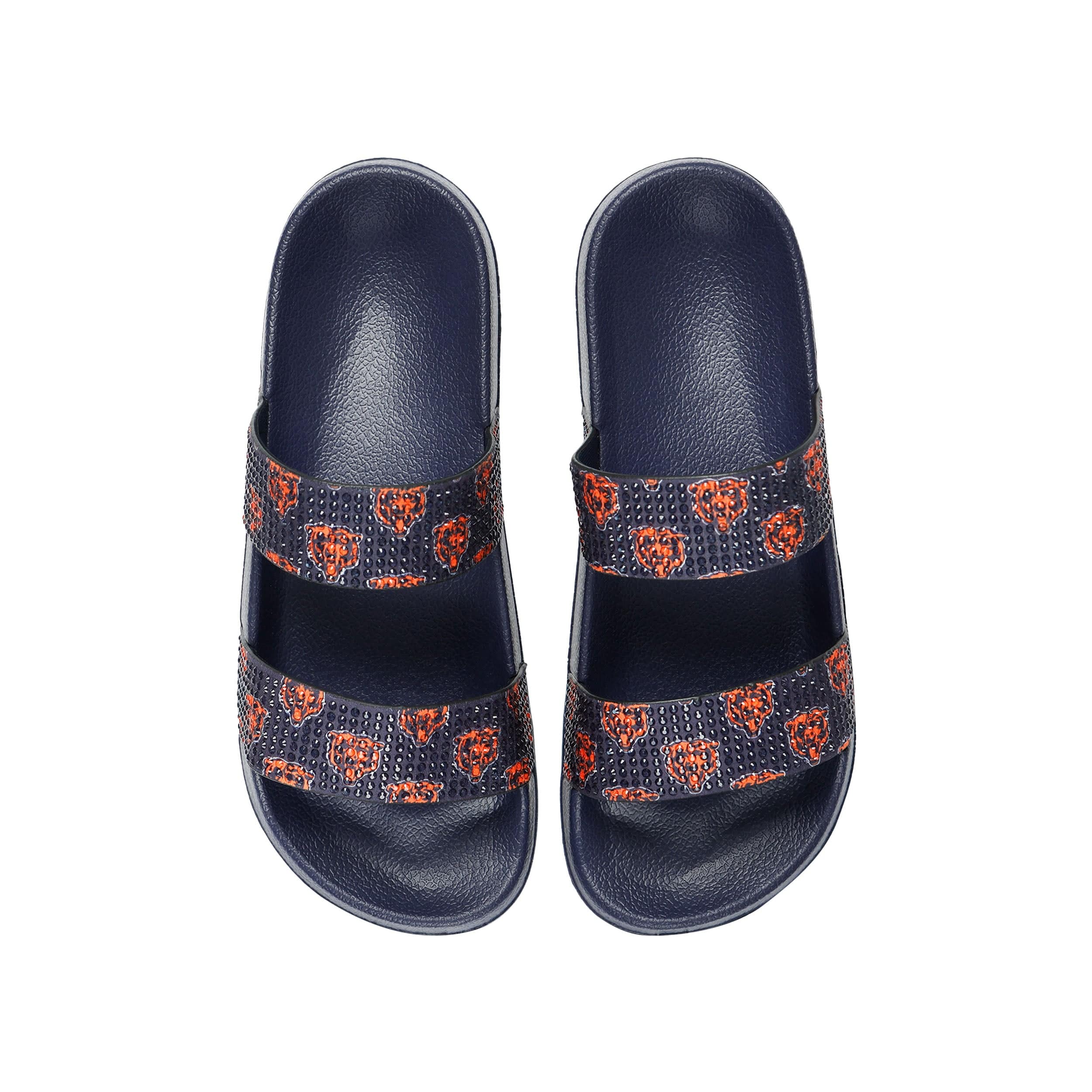 Chicago Bears NFL Womens Double Strap Shimmer Sandal - Image 4