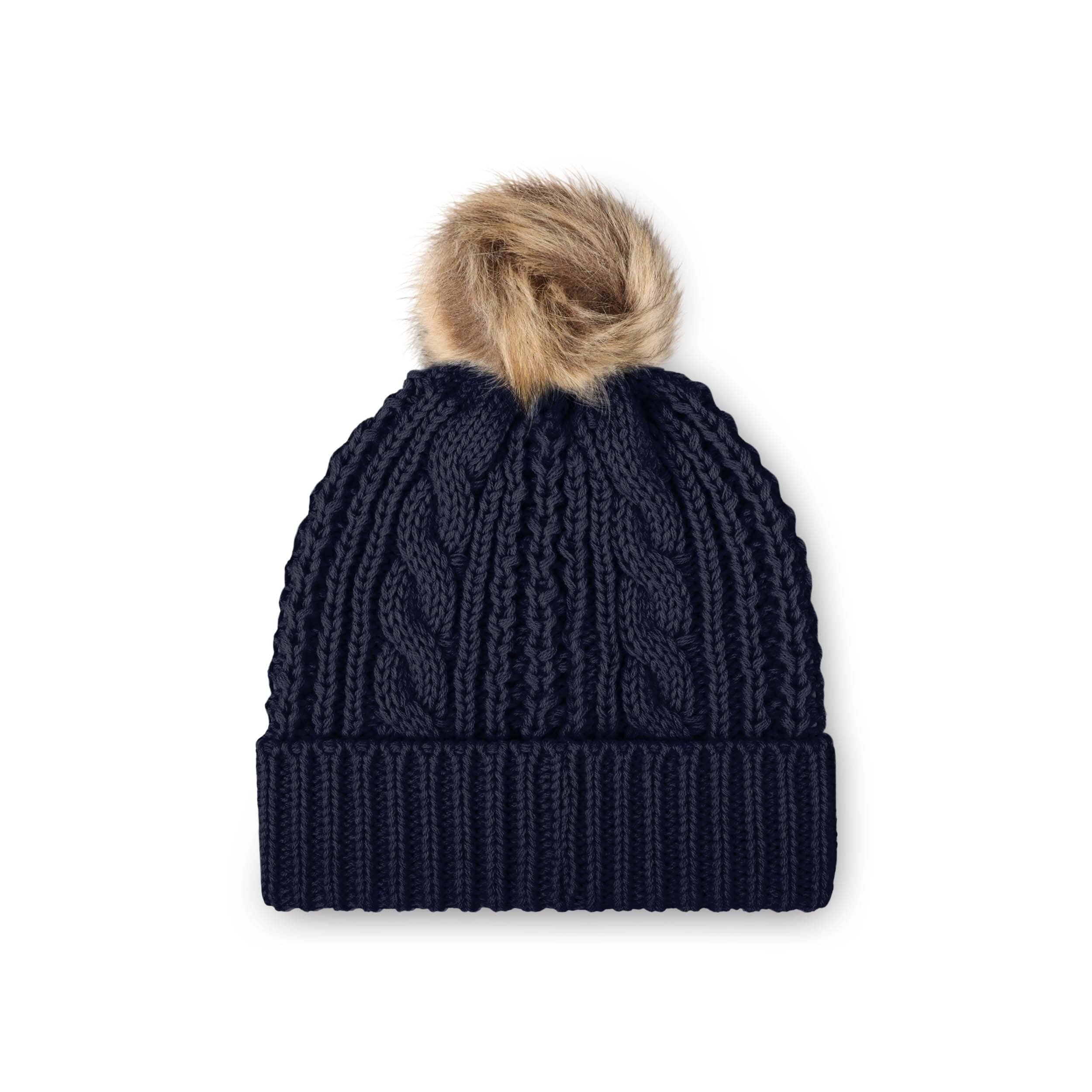 Chicago Bears NFL Womens Faux Fur Pom Beanie - Image 2