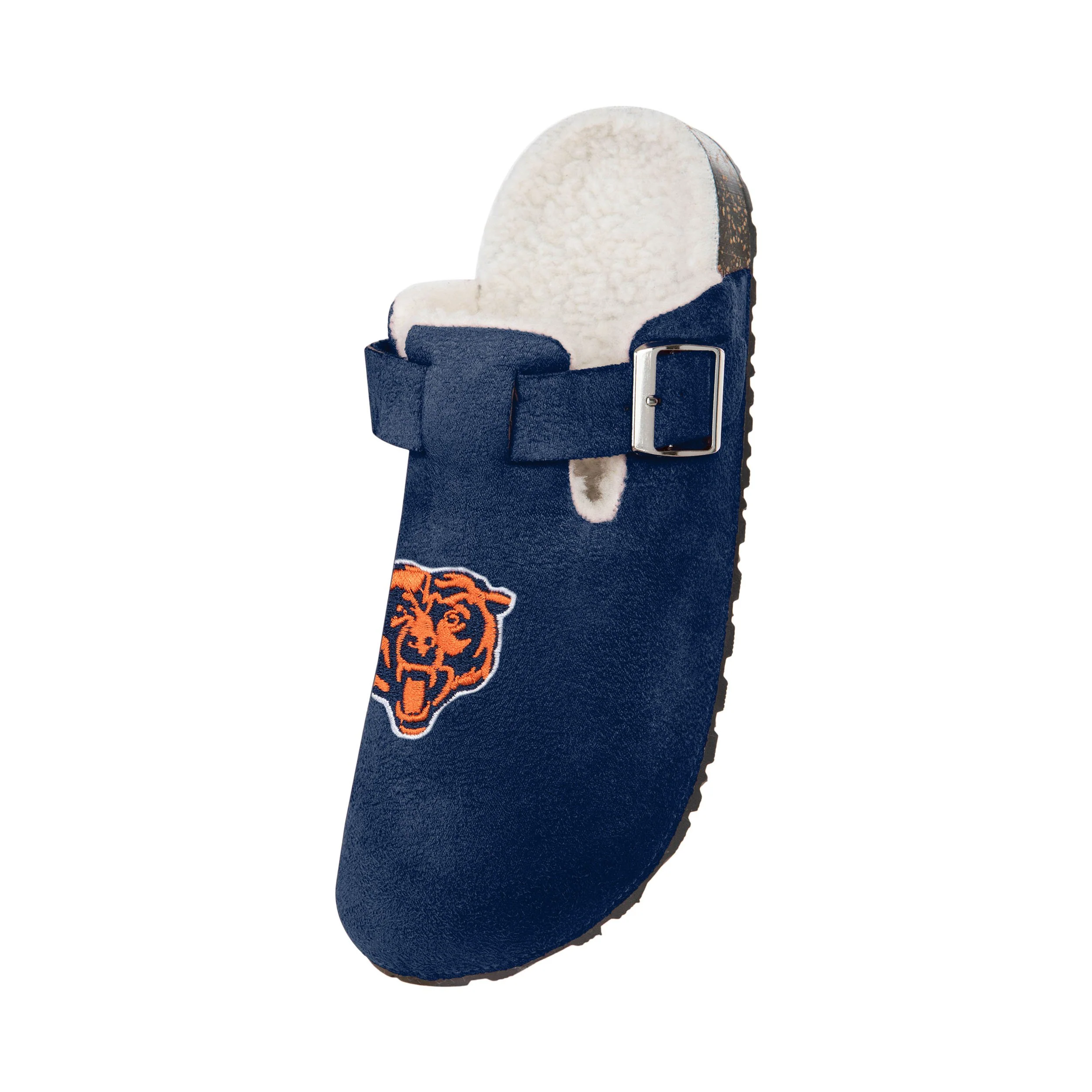 Chicago Bears NFL Womens Fur Buckle Clog Slippers - Image 3