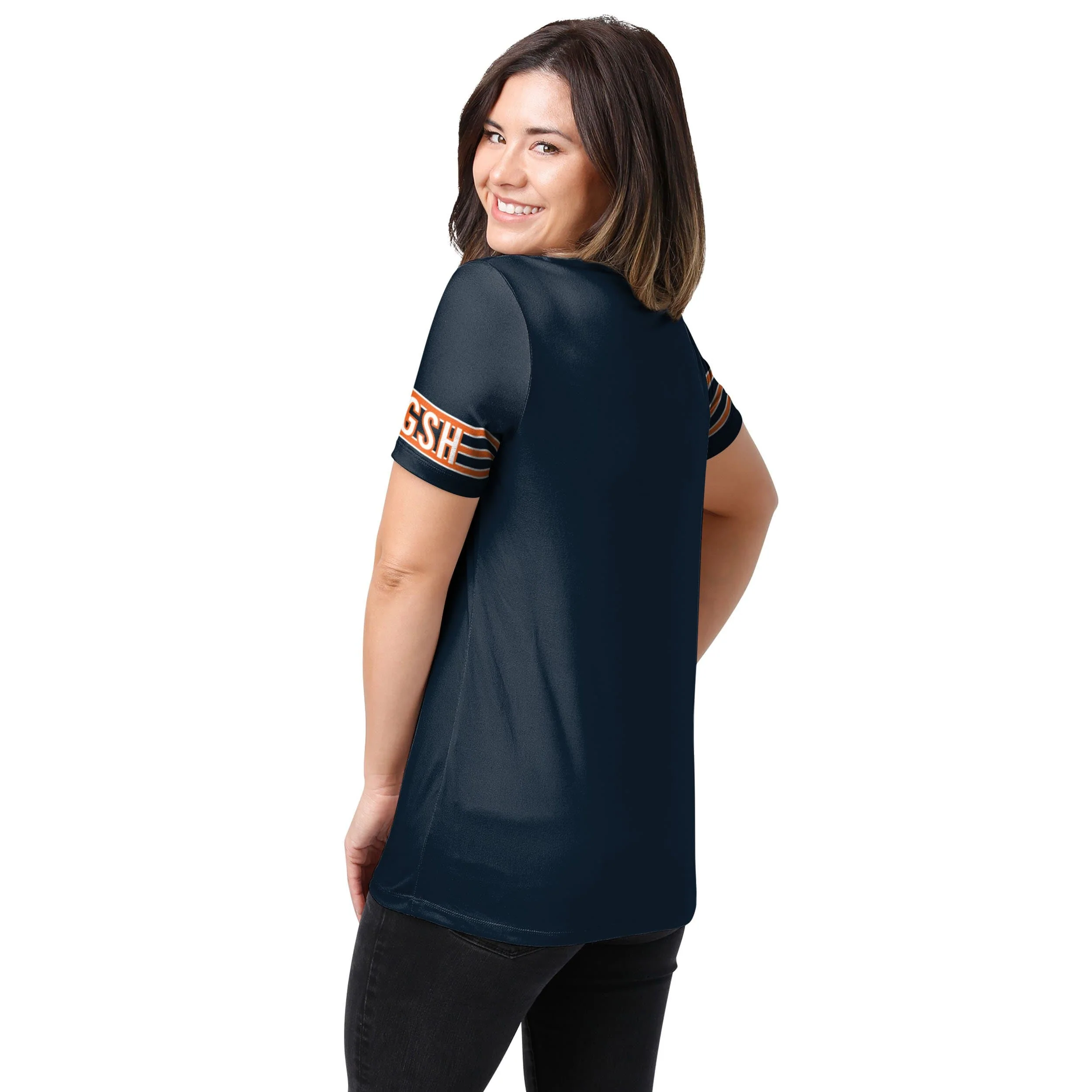 Chicago Bears NFL Womens Gameday Ready Lounge Shirt - Image 2